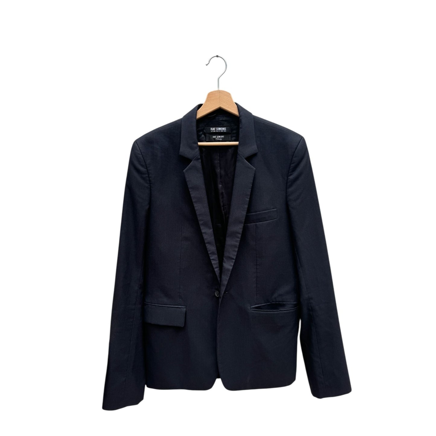 FW 2009 Dark Navy Thin pinstriped Blazer Jacket