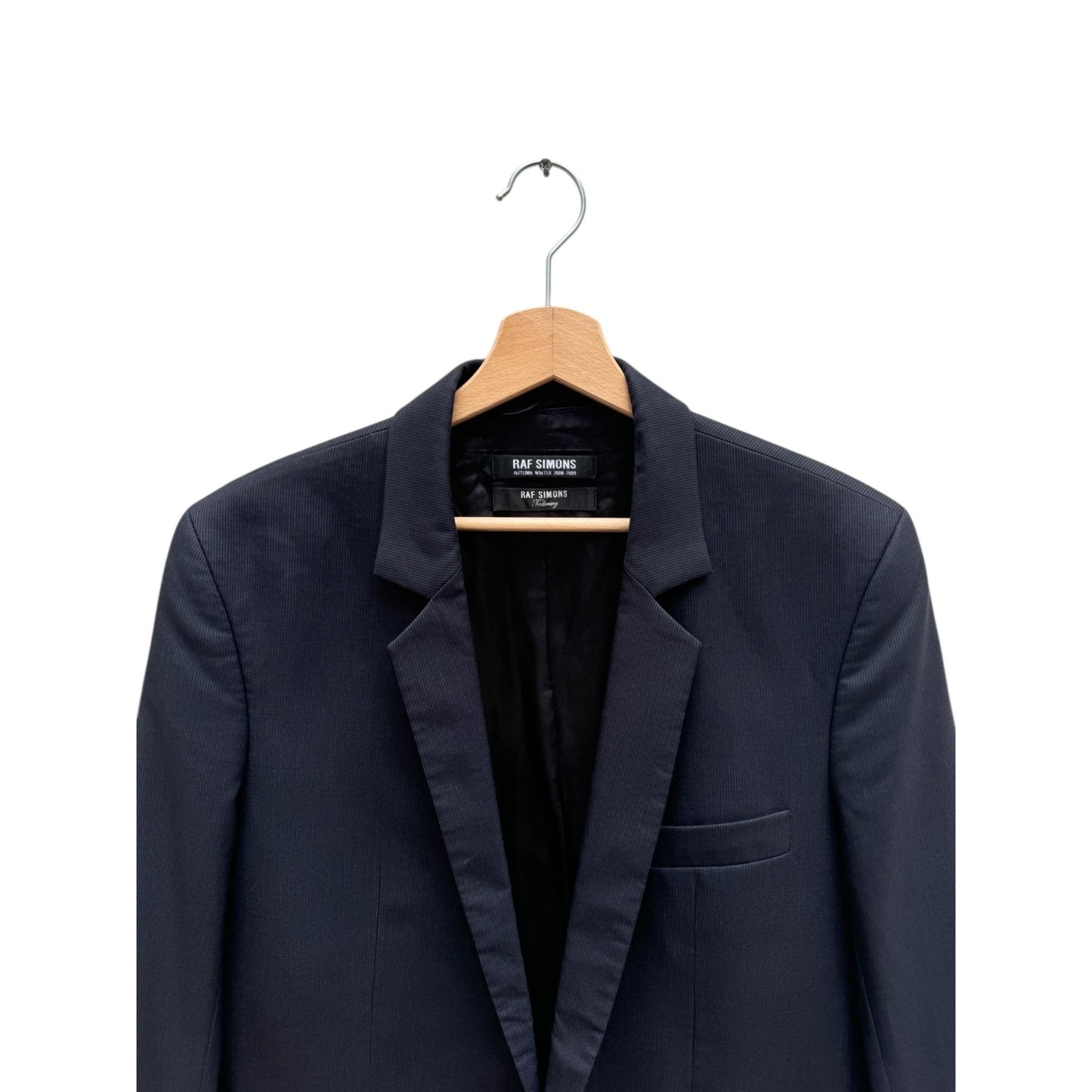 FW 2009 Dark Navy Thin pinstriped Blazer Jacket