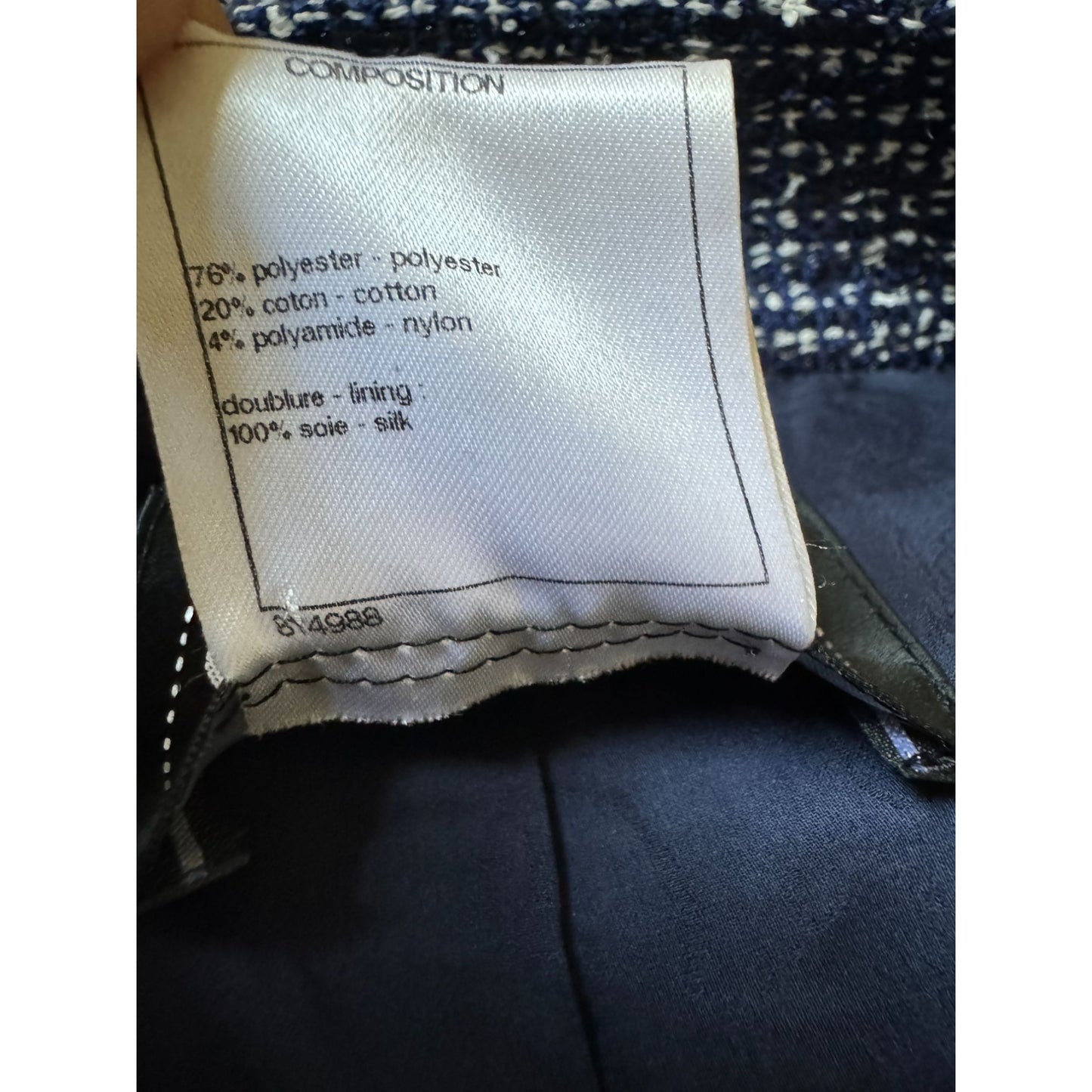 Navy & White Tweed Jacket