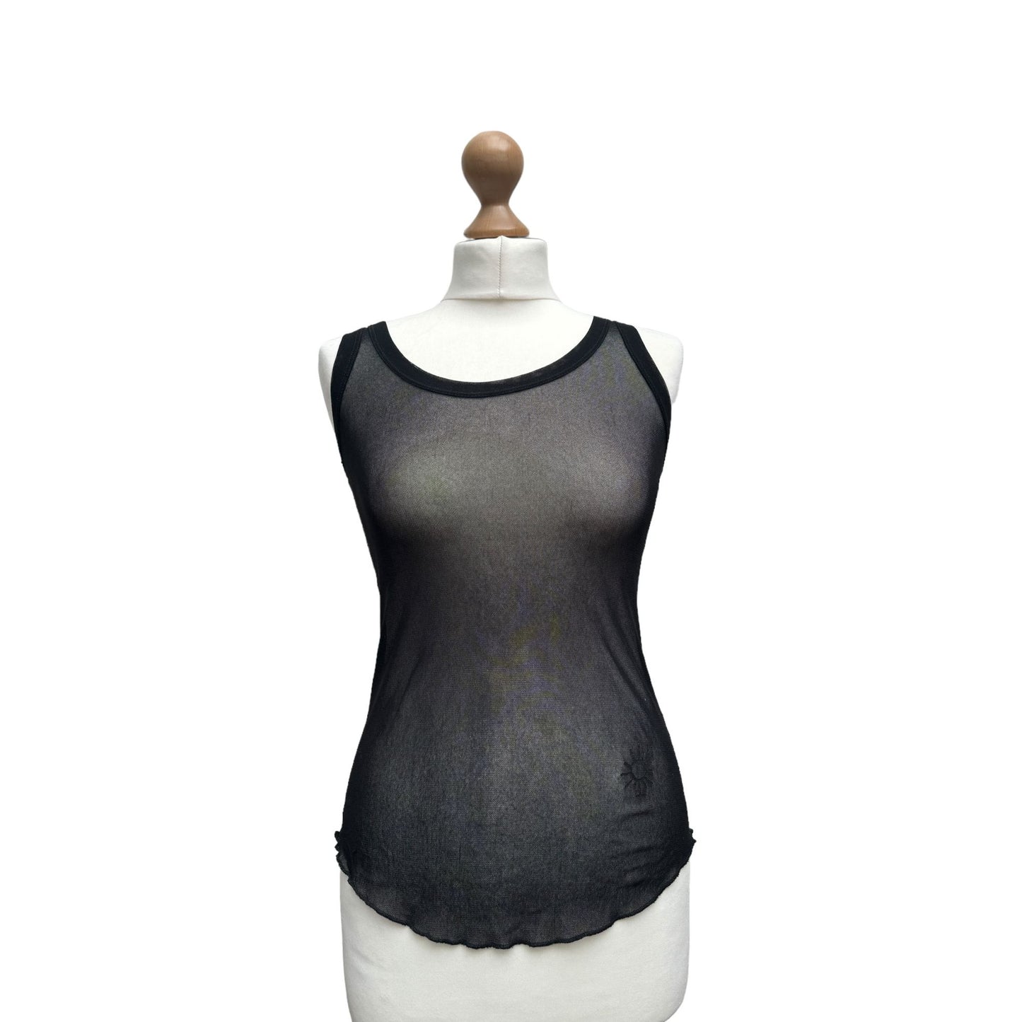 Vintage Black Nylon Tank Top
