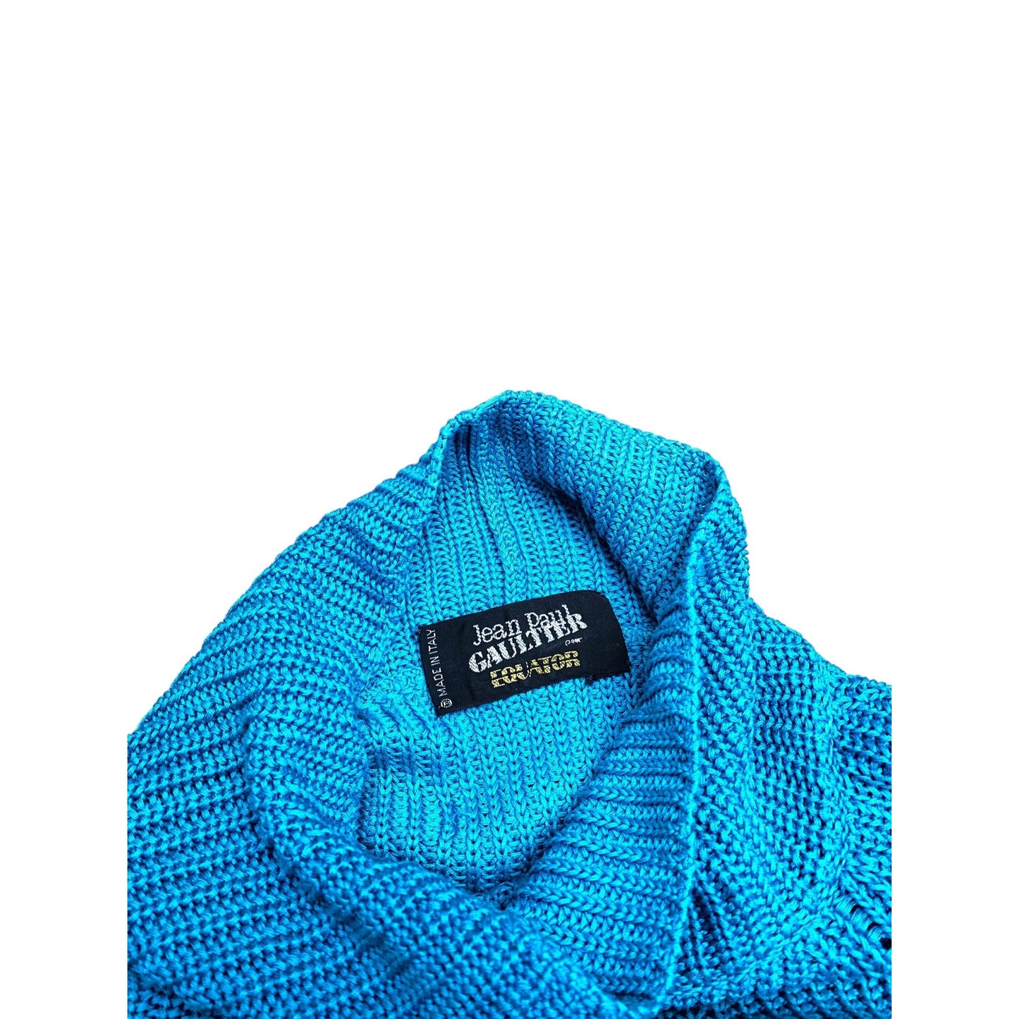 Vintage Cropped Blue Knit 3/4 Sleeves