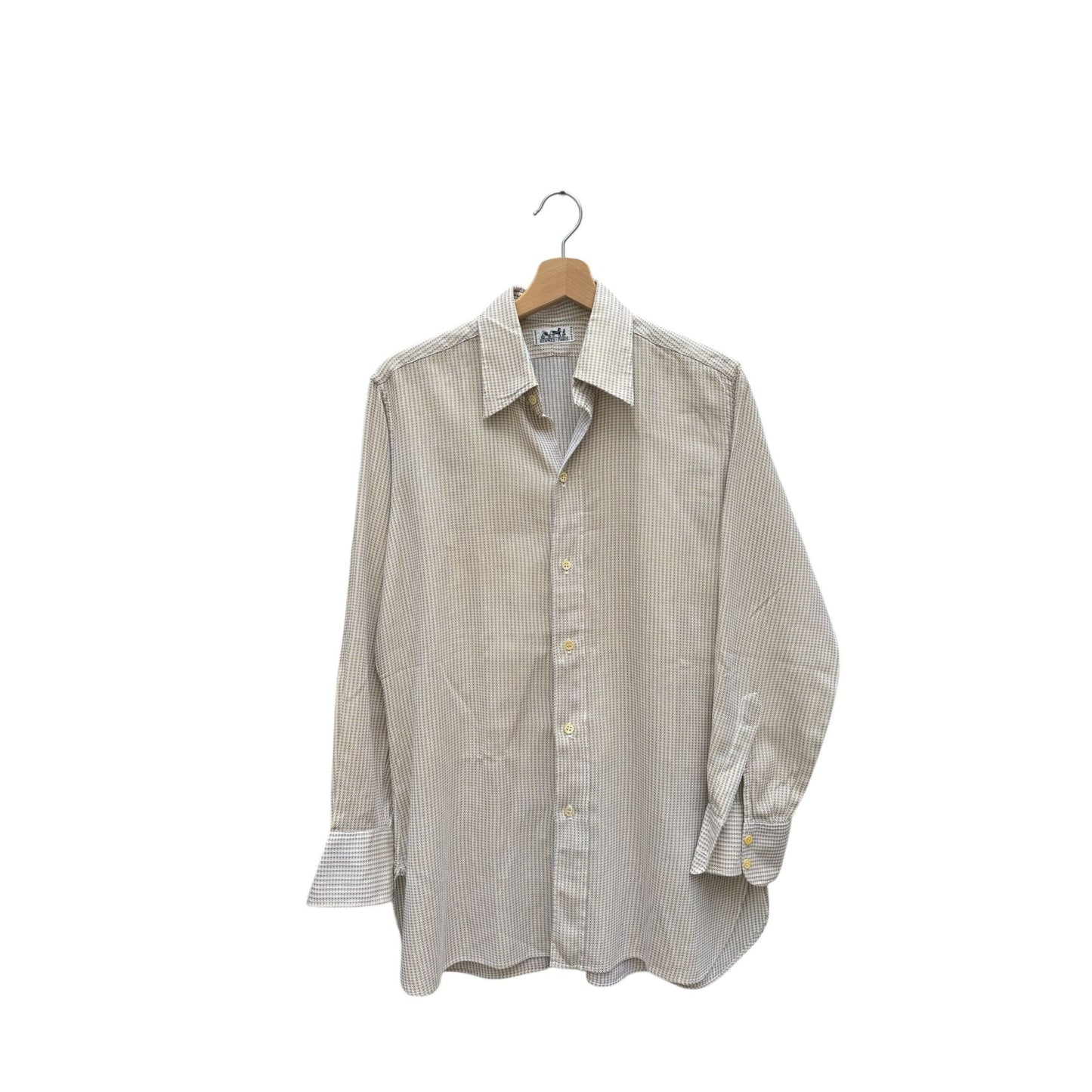 Vintage Textured Blue Yellow Shirt