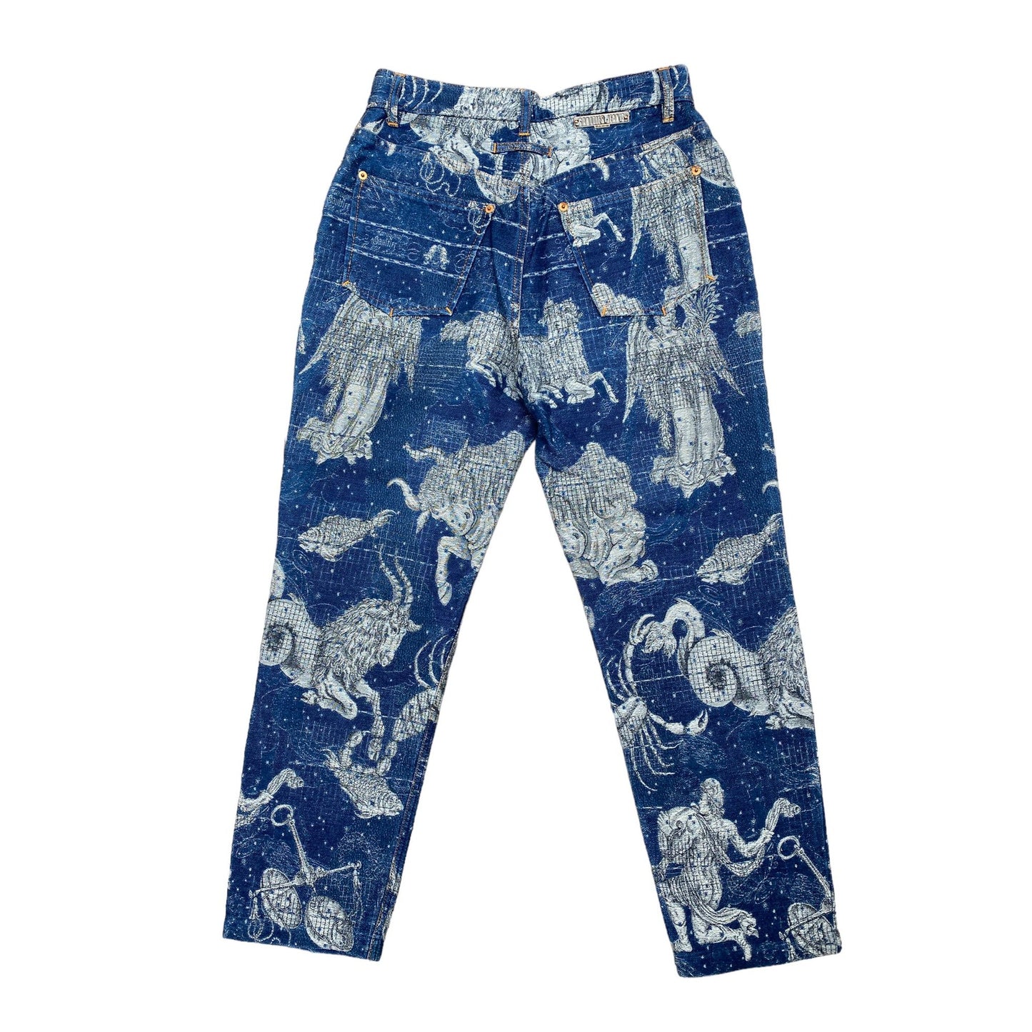 FW 1994 Le Grand Voyage Vintage Blue denim jeans Pegasus Print all over