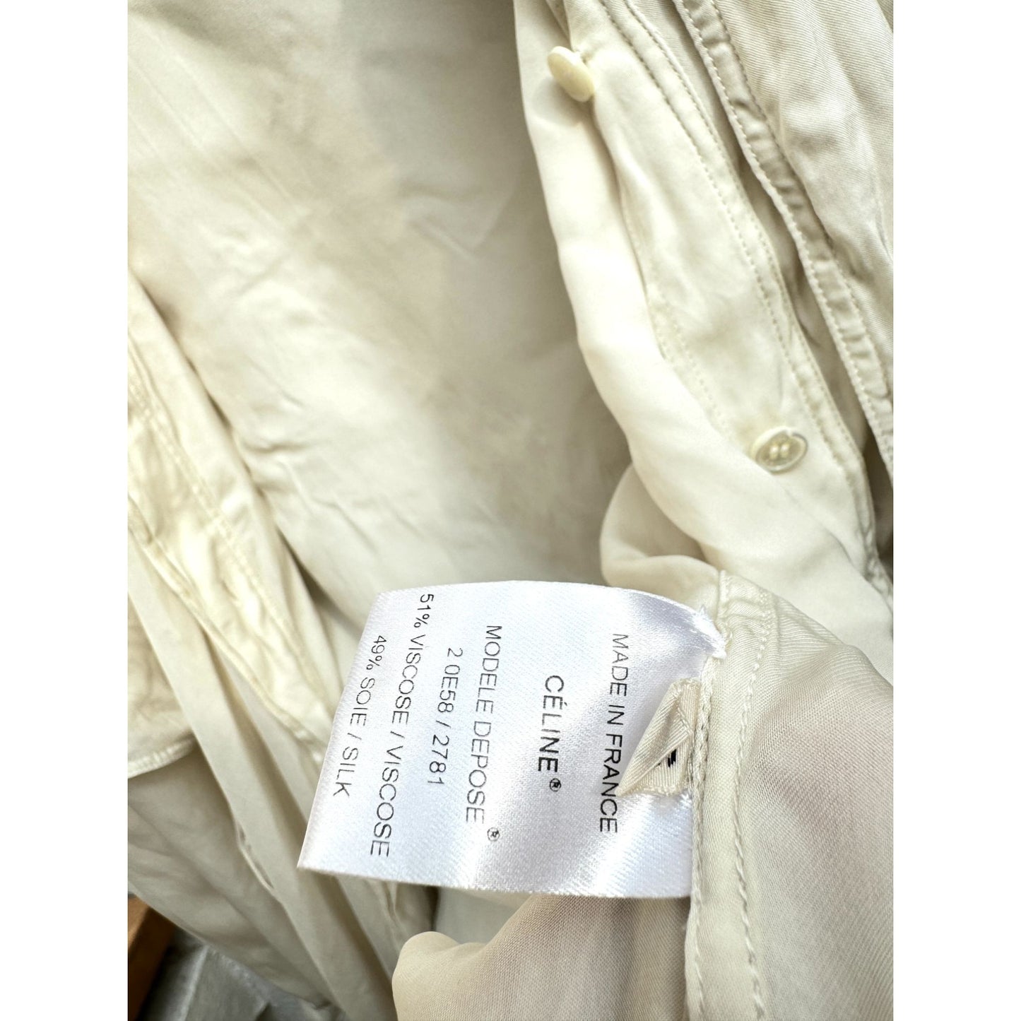 SS 2010 Off-White Silk Panel Shirt