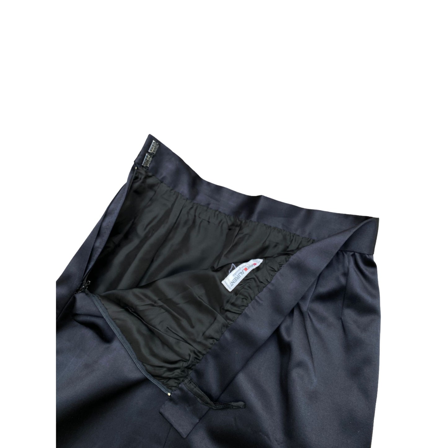1970S Black Viscose Skirt