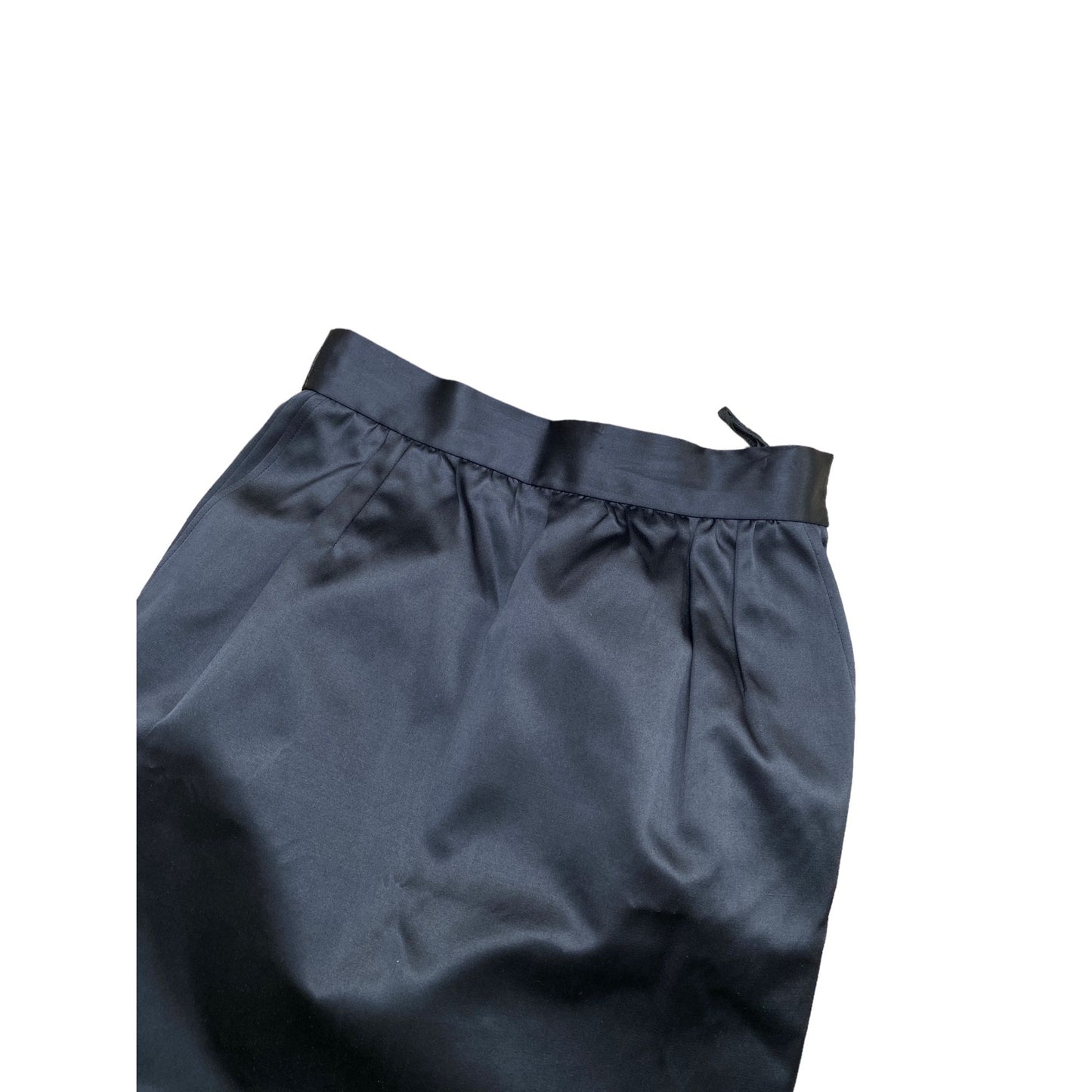 1970S Black Viscose Skirt