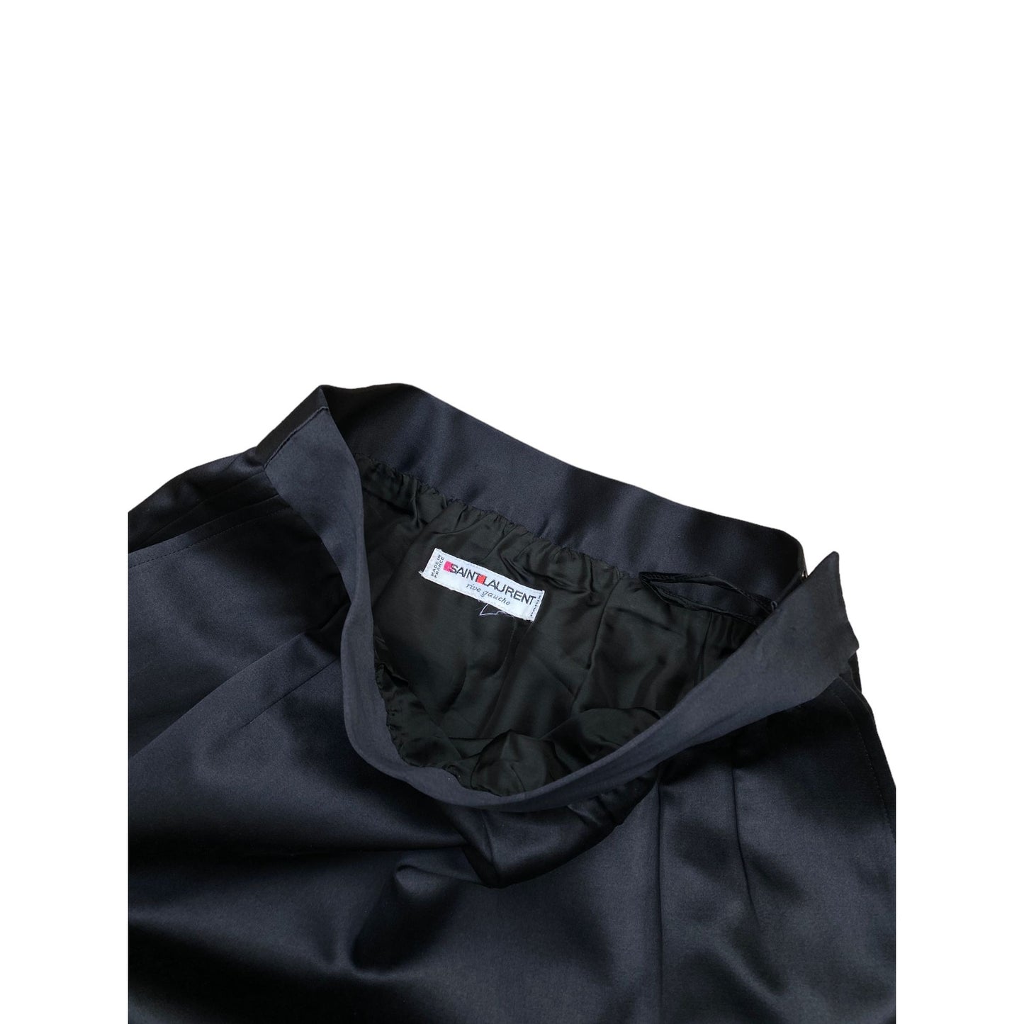 1970S Black Viscose Skirt
