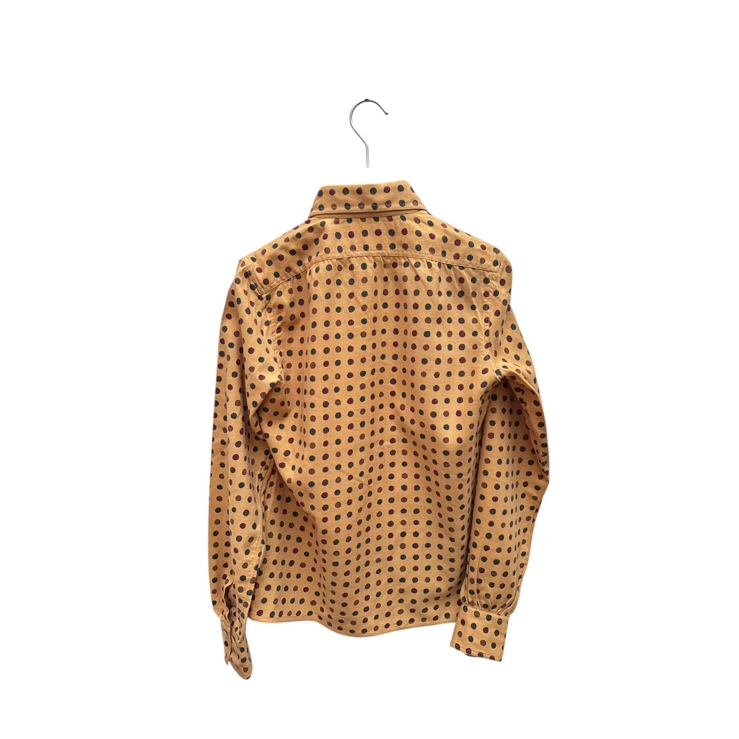 Vintage Beige Polka Dot Shirt