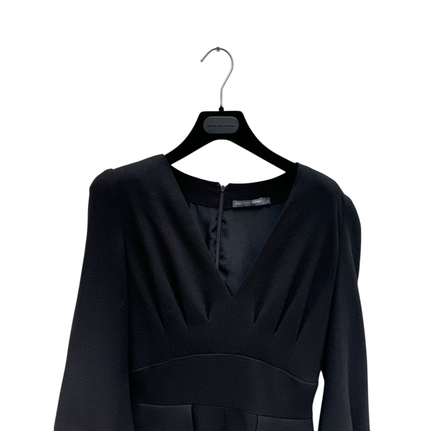 2013 Black Wool Duchess Peplum Dress