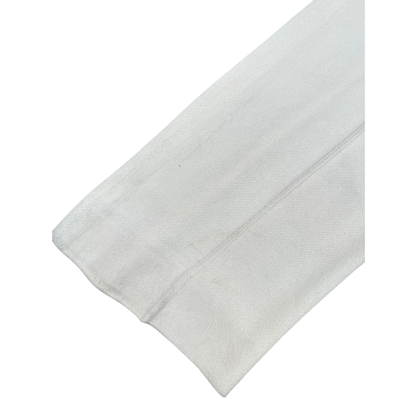 SS 2015 Ecru Straight Pants w/ Contrast Seams