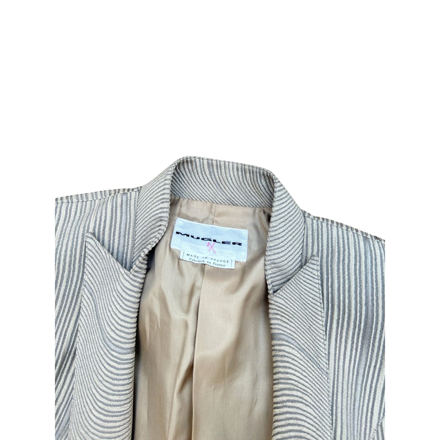 Vintage Grey Wave Blazer Jacket