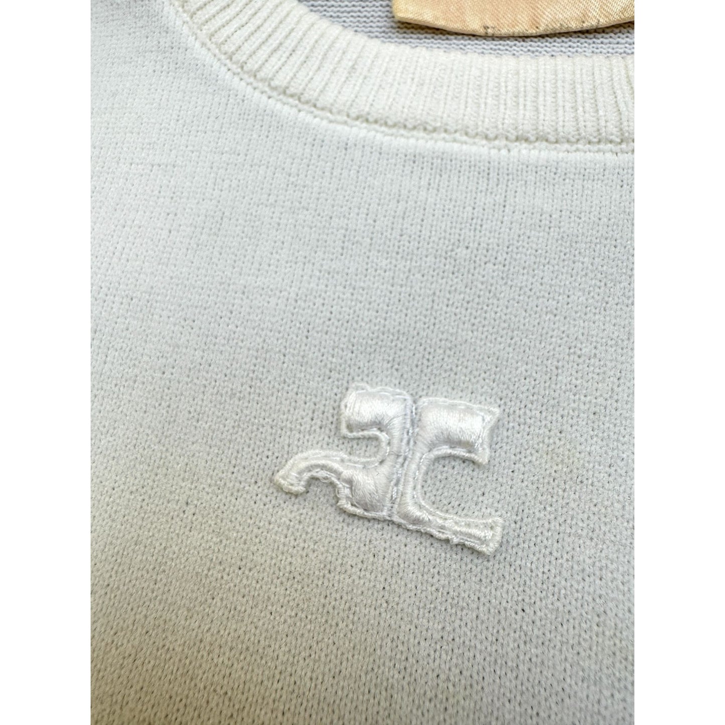 Vintage White Nylon Top Size S
