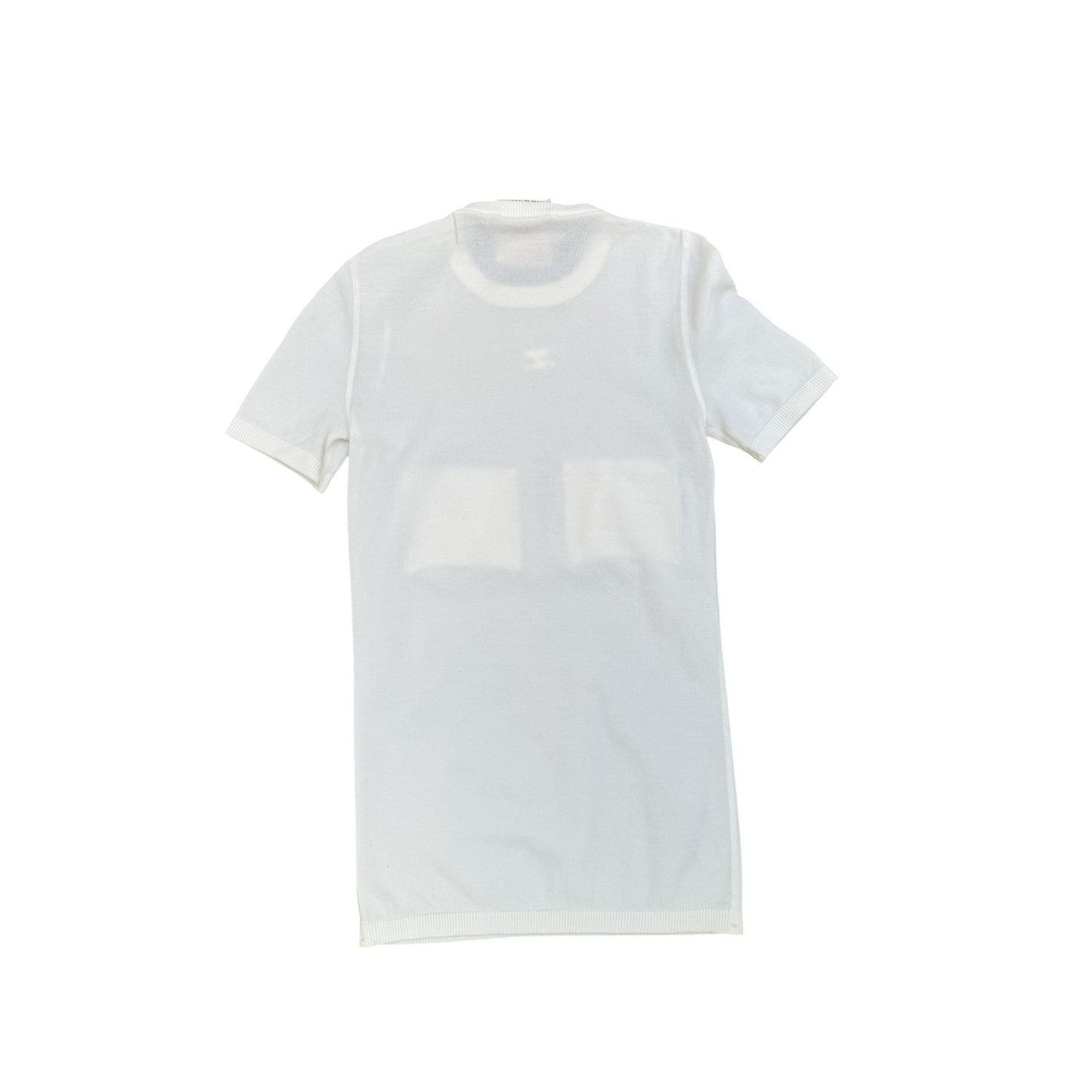 Vintage White Nylon Top Size S