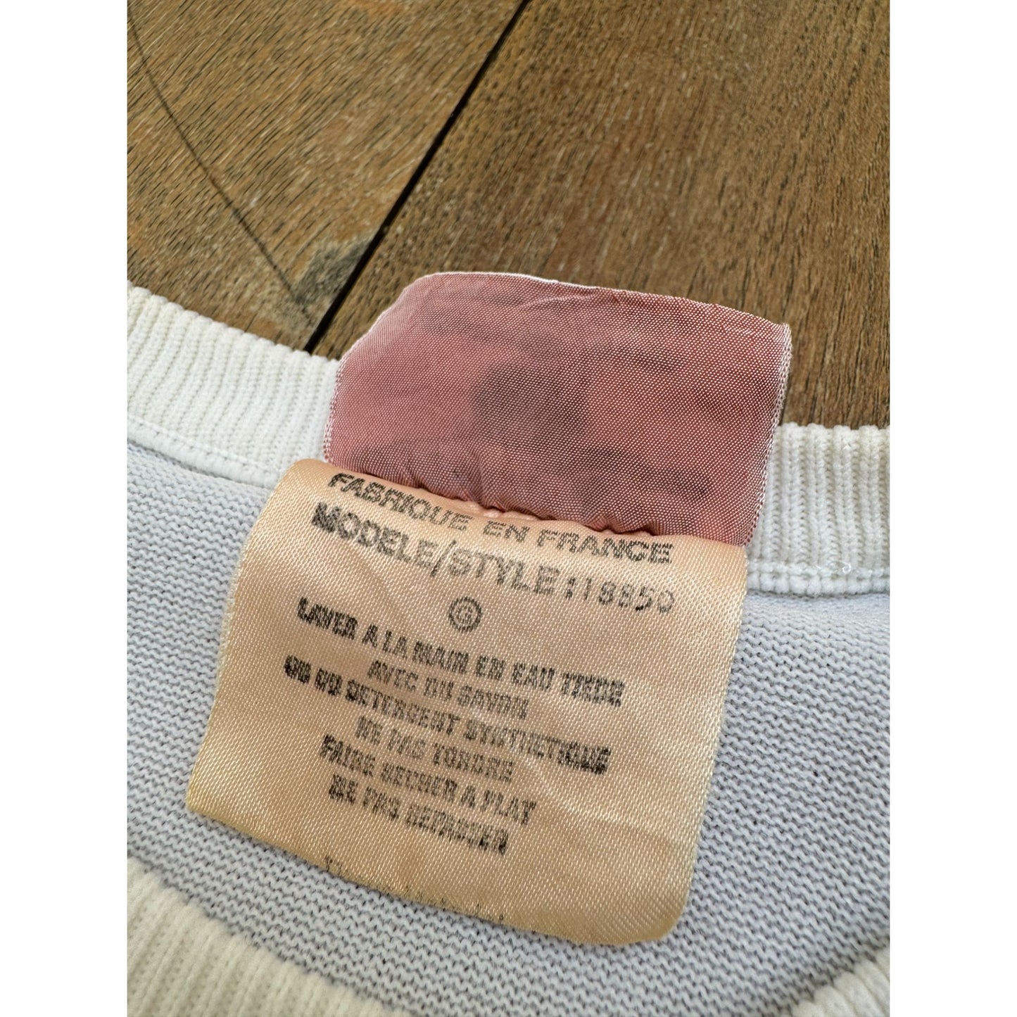 Vintage White Nylon Top Size S
