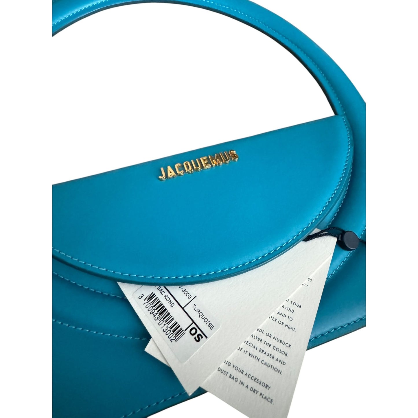 « Sac Rond » Blue Leather Bag