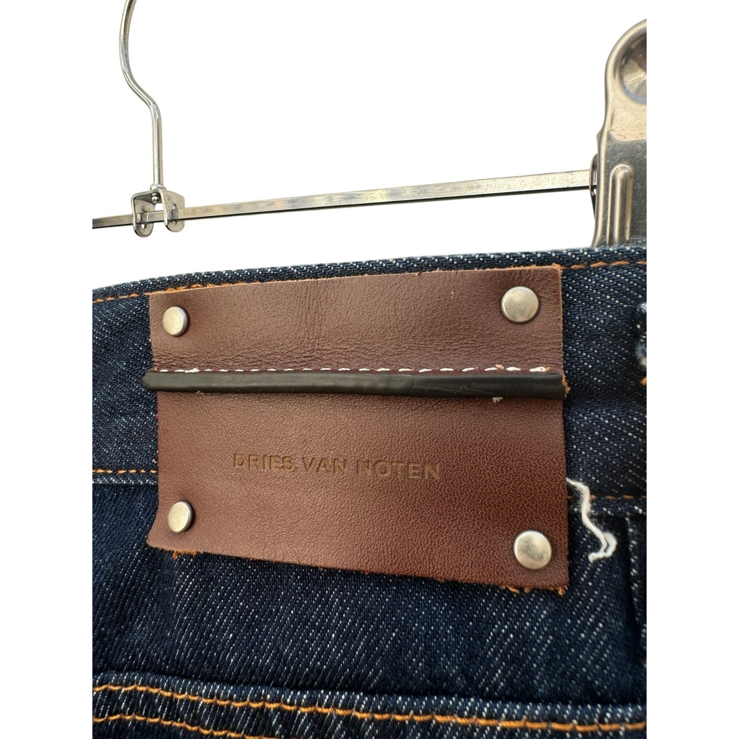 Raw Denim Wide High Waist Pleated Pants
