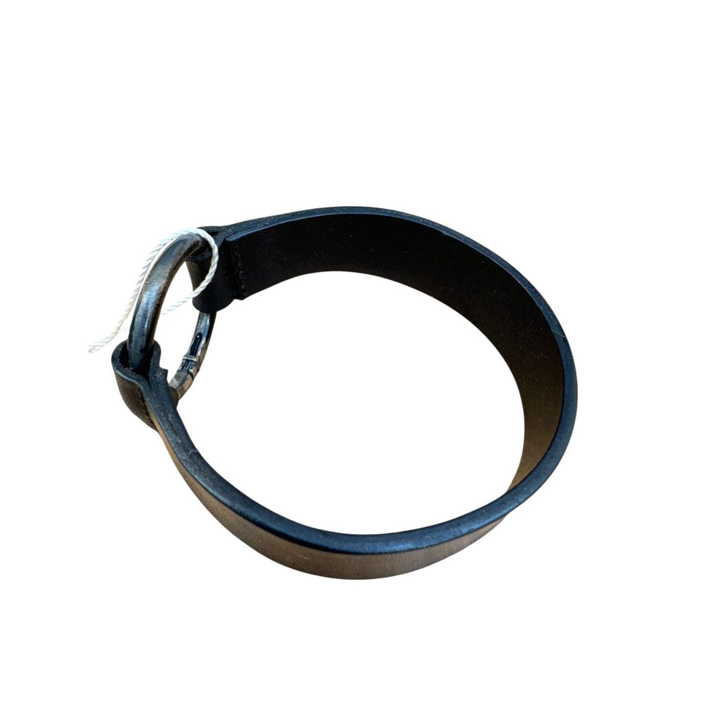 Black Leather Bracelet Size L
