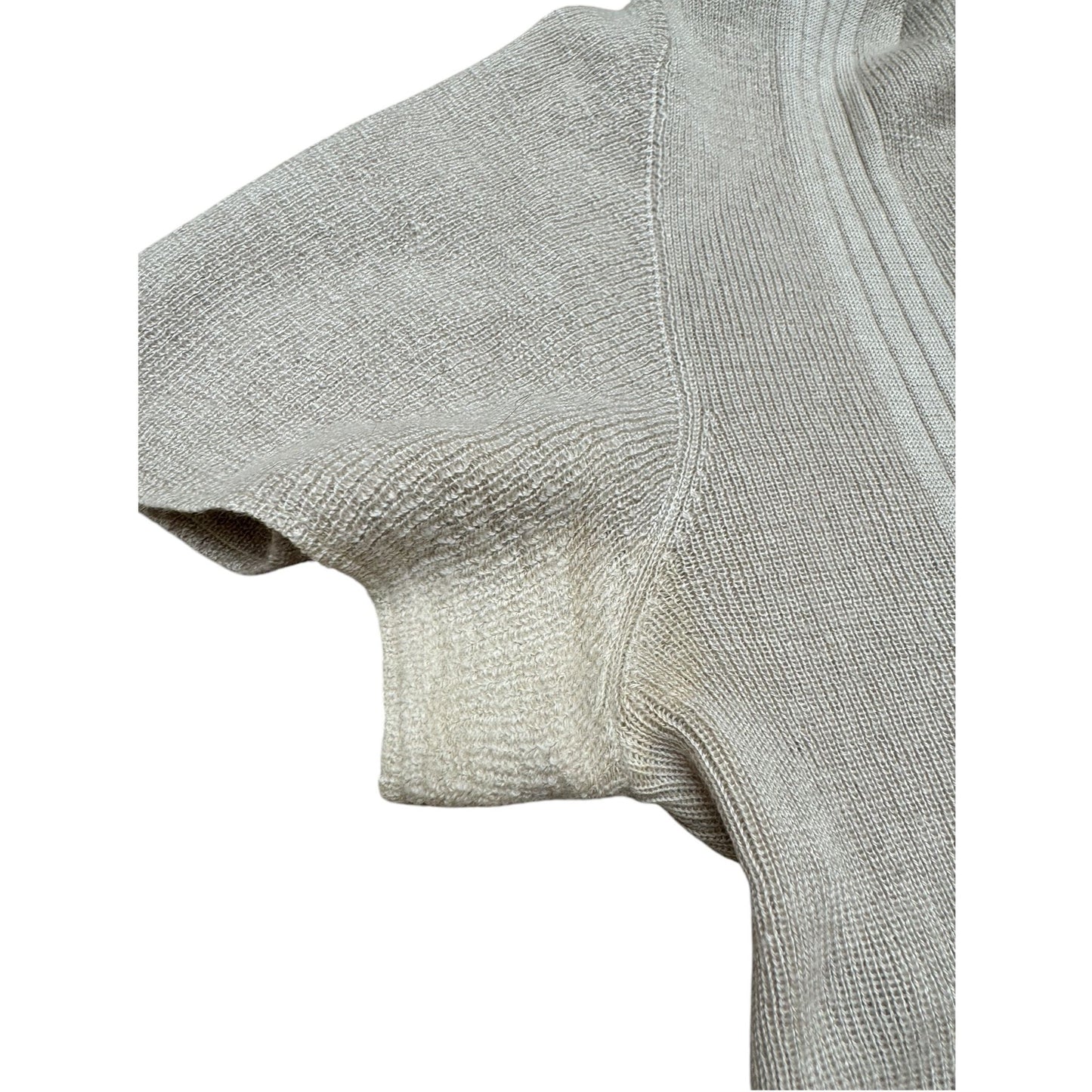 Beige Cashmere Silk Short sleeves sweater