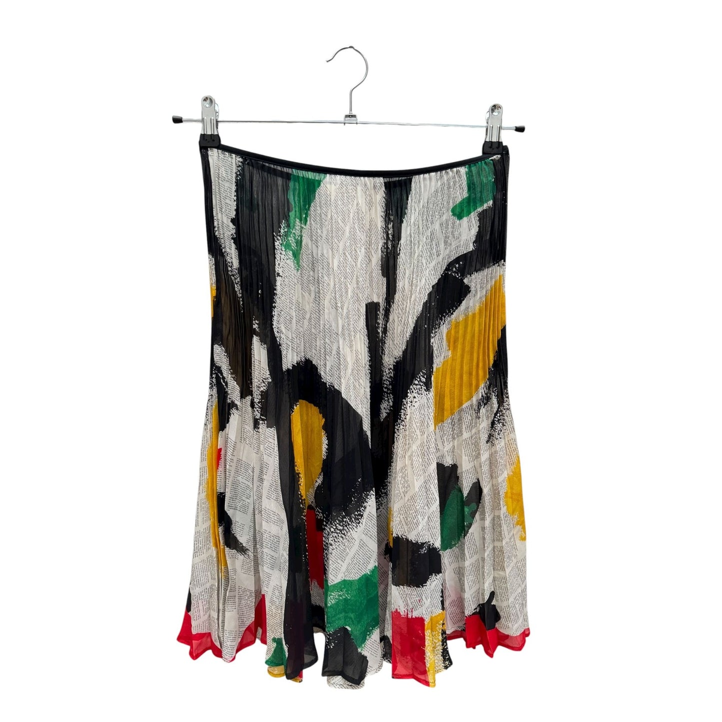 SS 2014 Abstract Print Pleated Midi Skirt