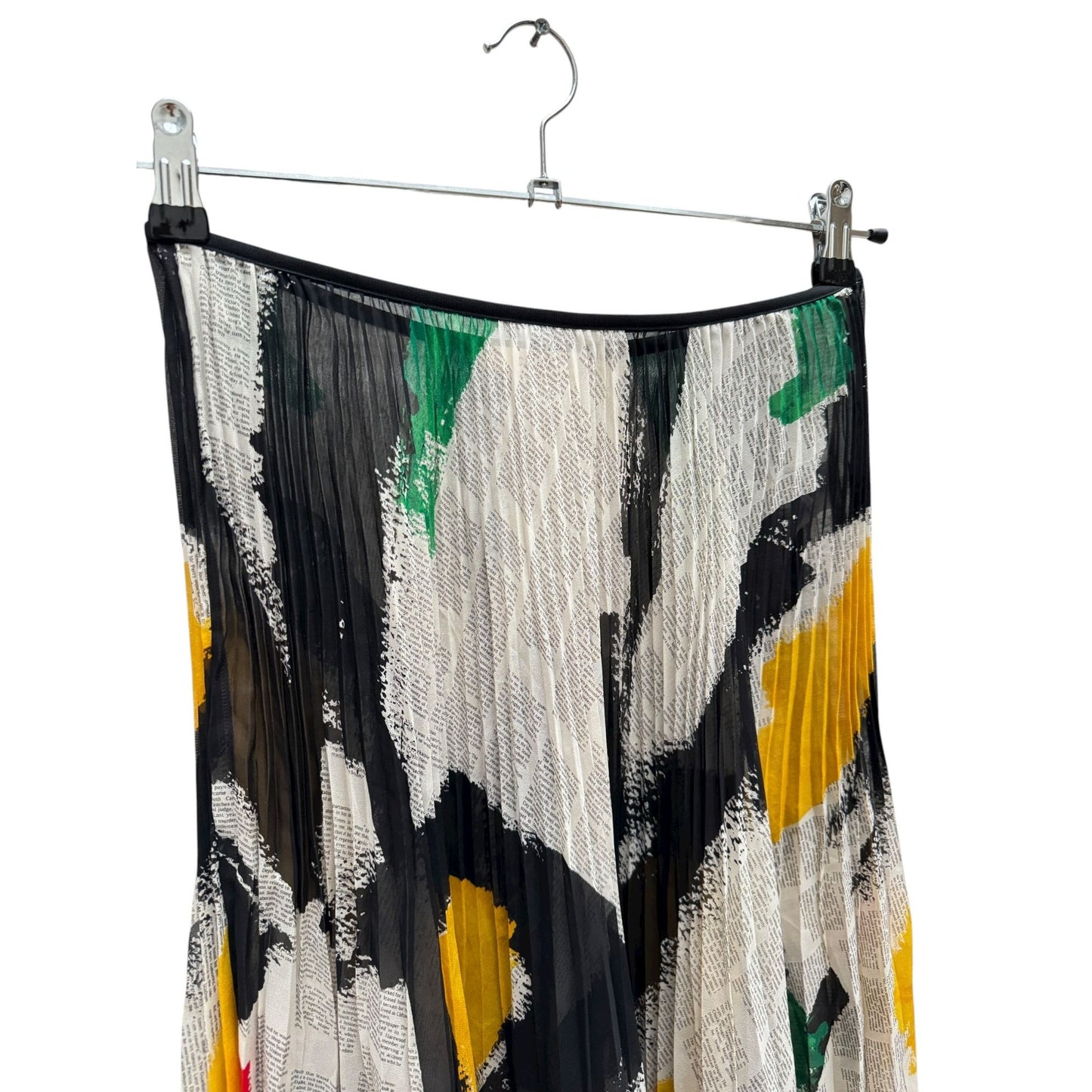 SS 2014 Abstract Print Pleated Midi Skirt
