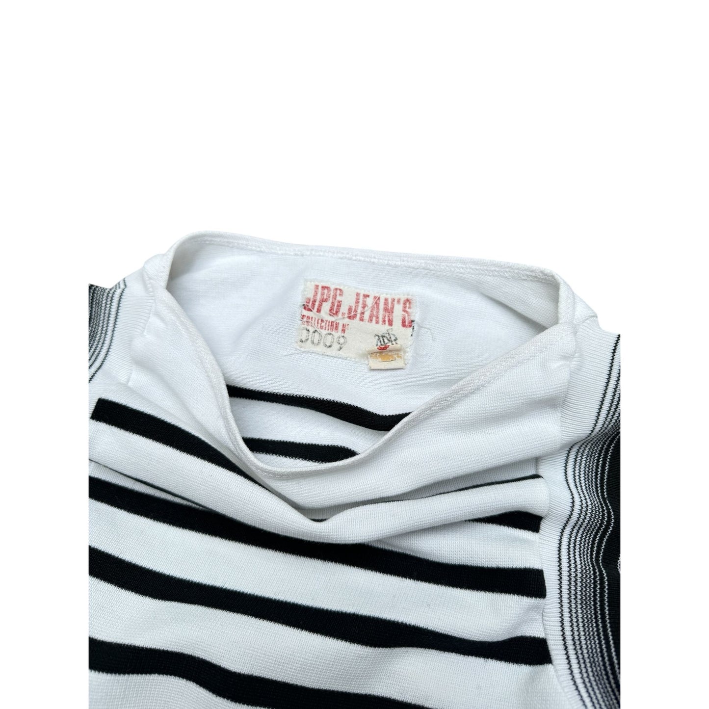 Black White Striped Long Sleeves Top