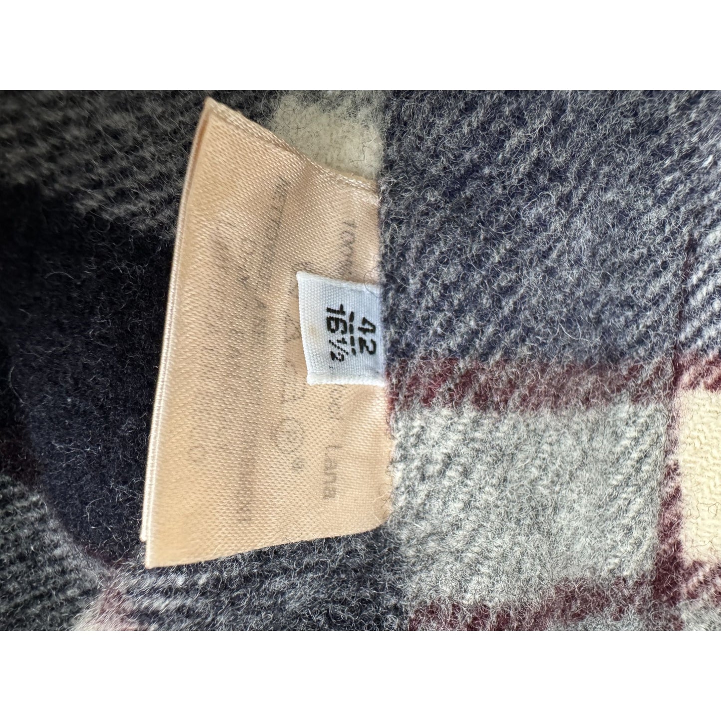 Navy Grey Heavy Wool Overshirt