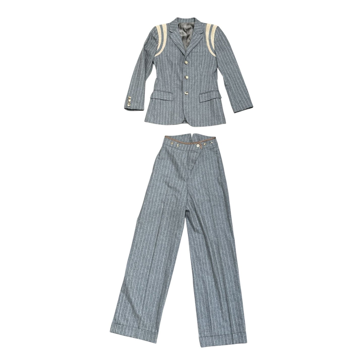 Jean Paul Gaultier
Fall/Winter 1988–1989 Grey Wool Pinstripe Suit
Size IT 40 / FR 36 / S