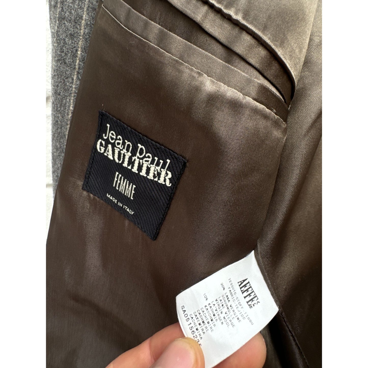 Jean Paul Gaultier
Fall/Winter 1988–1989 Grey Wool Pinstripe Suit
Size IT 40 / FR 36 / S