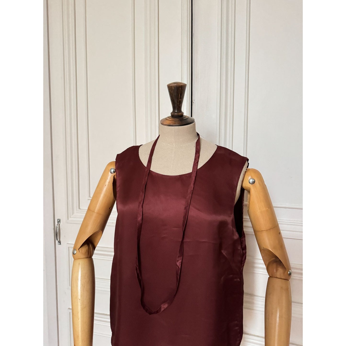 FW 1999–2000 Burgundy Lining Top with Built-in Necklace