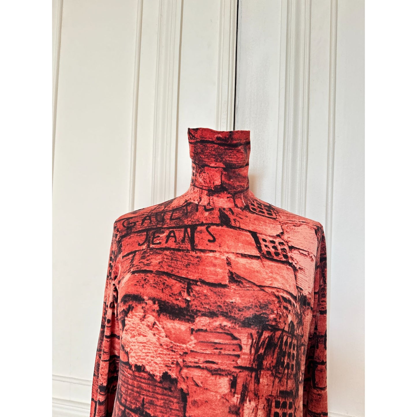 Iconic 1996 “Racism” Graffiti Print Rollneck Top