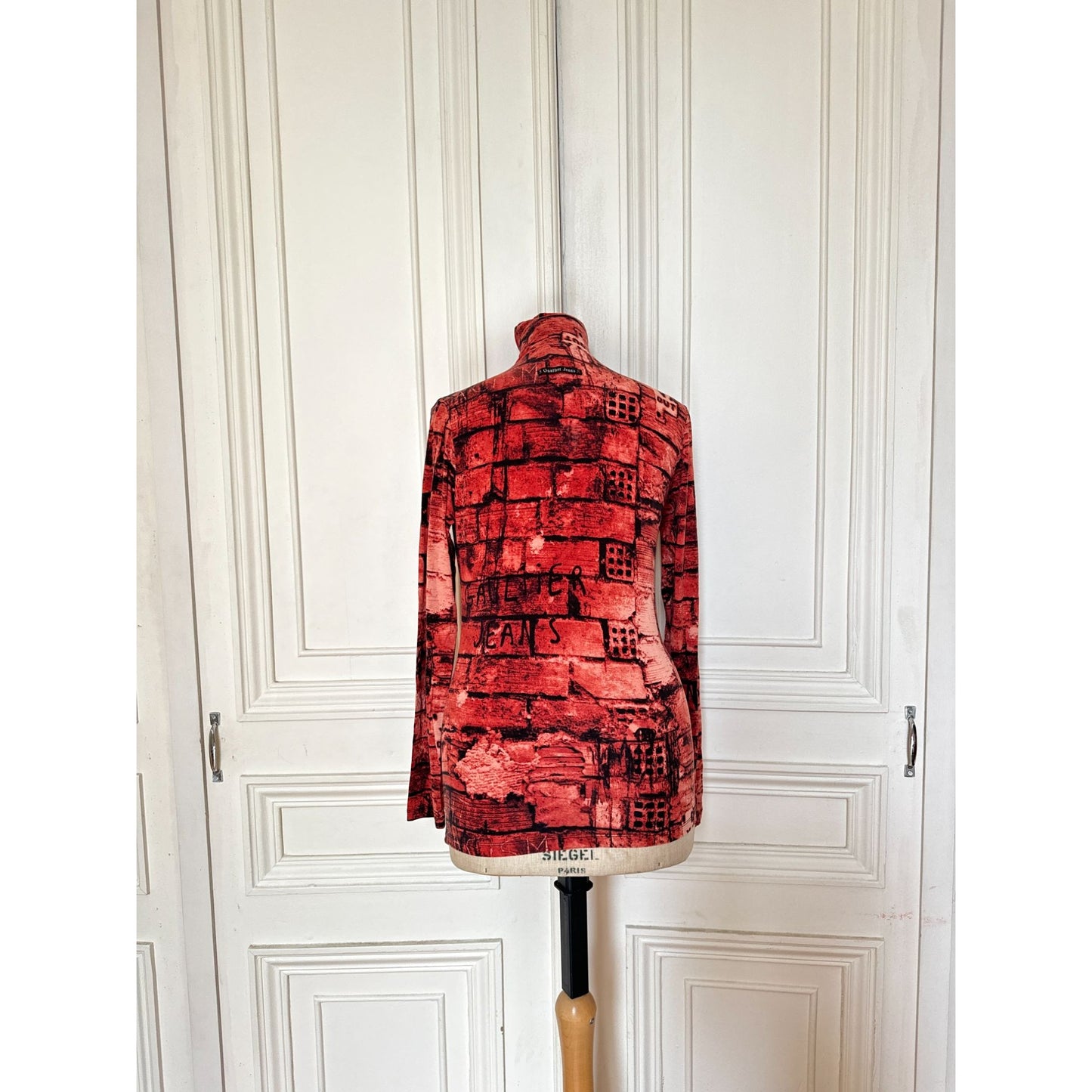 Iconic 1996 “Racism” Graffiti Print Rollneck Top