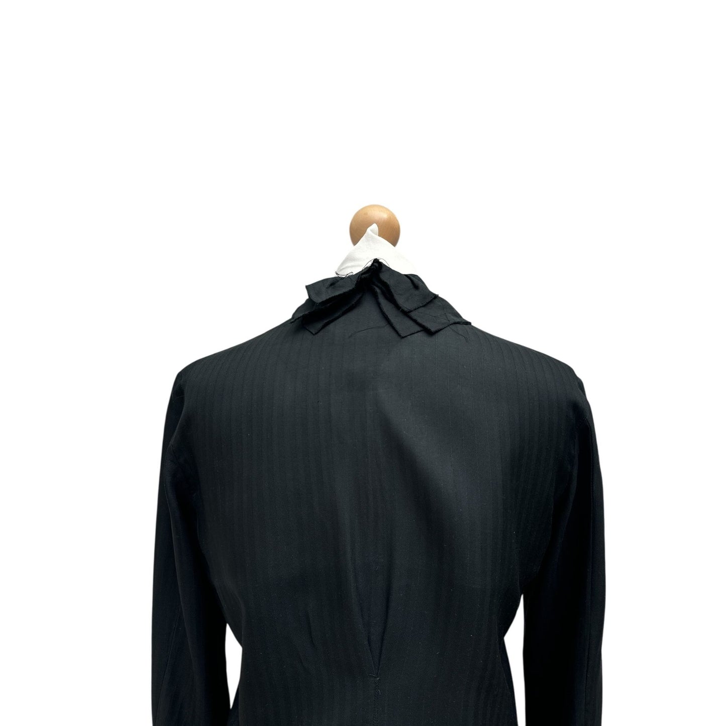 Black Silk Ruffled Jacket