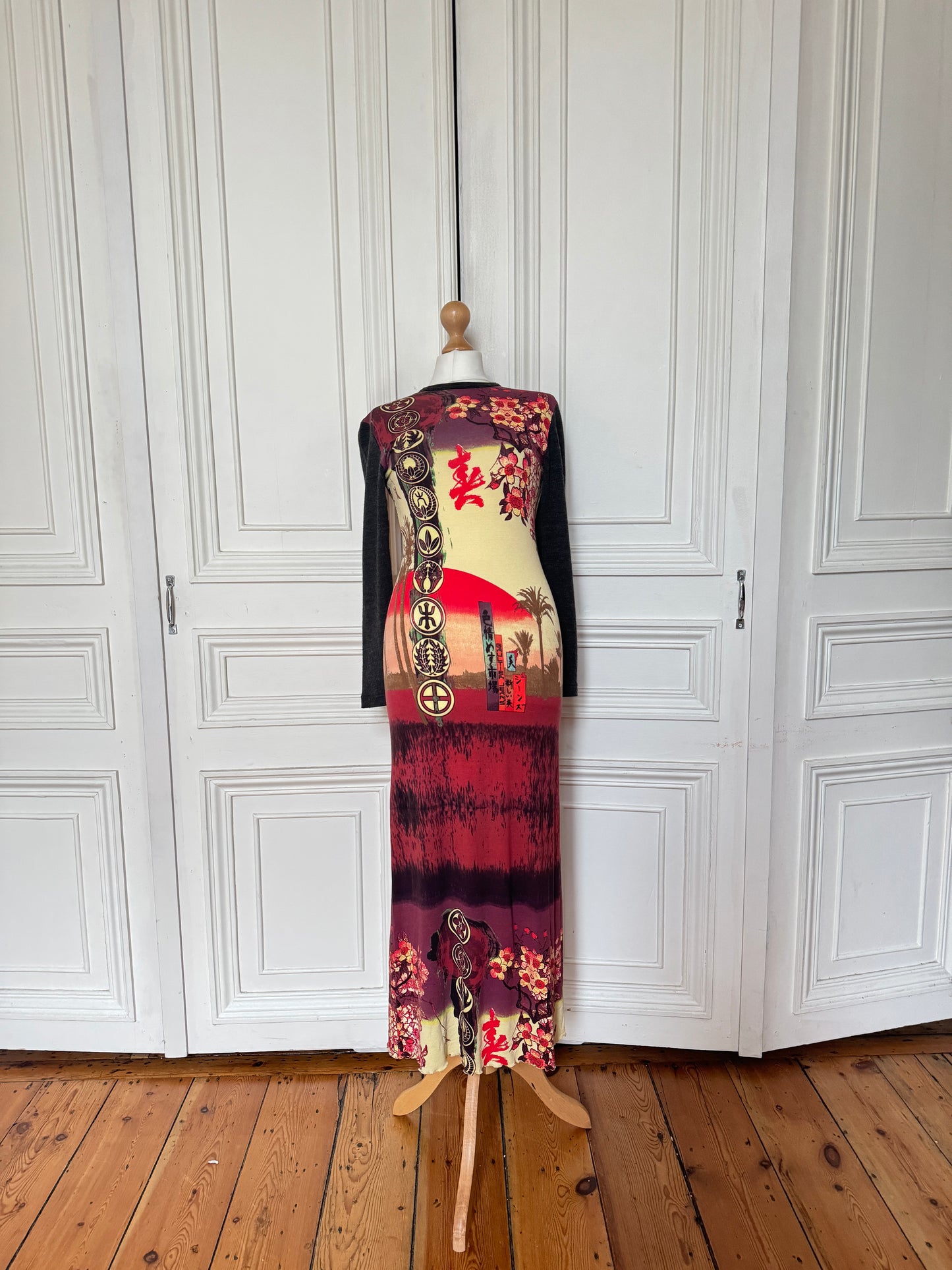 Vintage Printed Maxi Dress