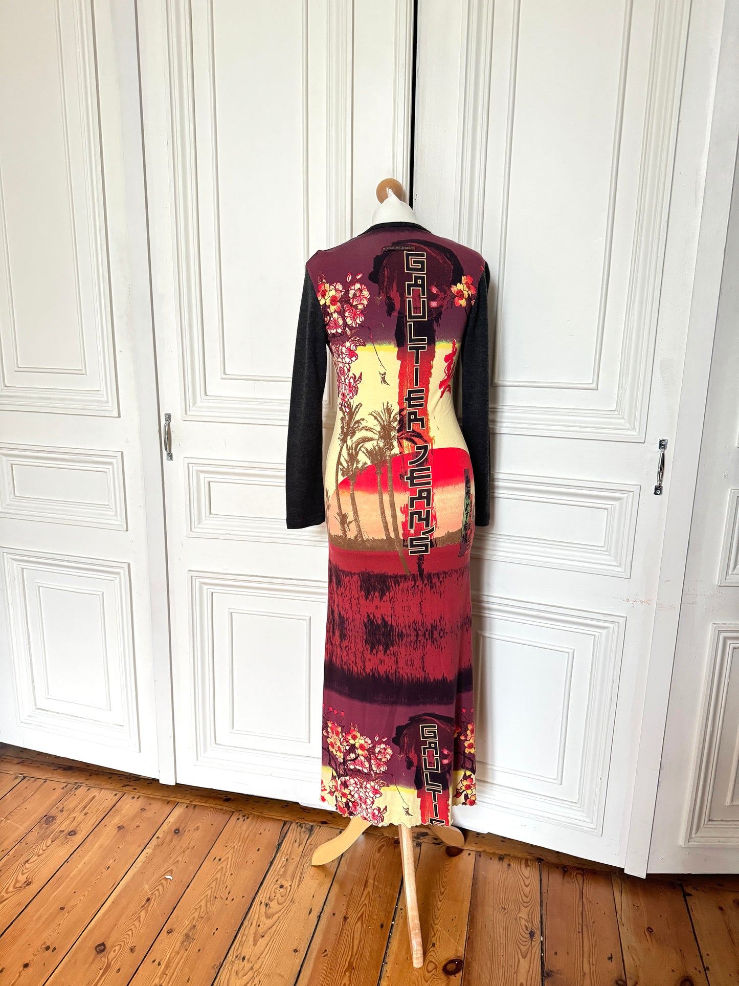 Vintage Printed Maxi Dress