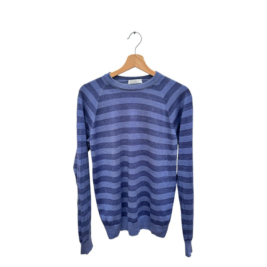 Purple & Navy Striped Sweater
