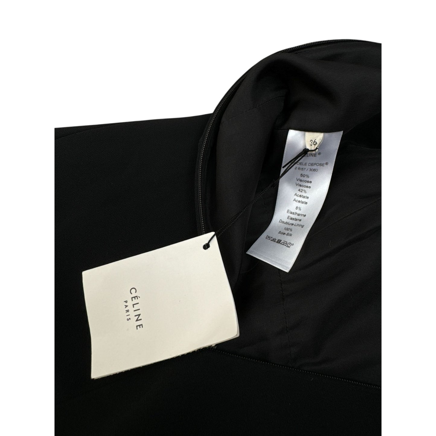 Structured Black Long Sleeve Dress