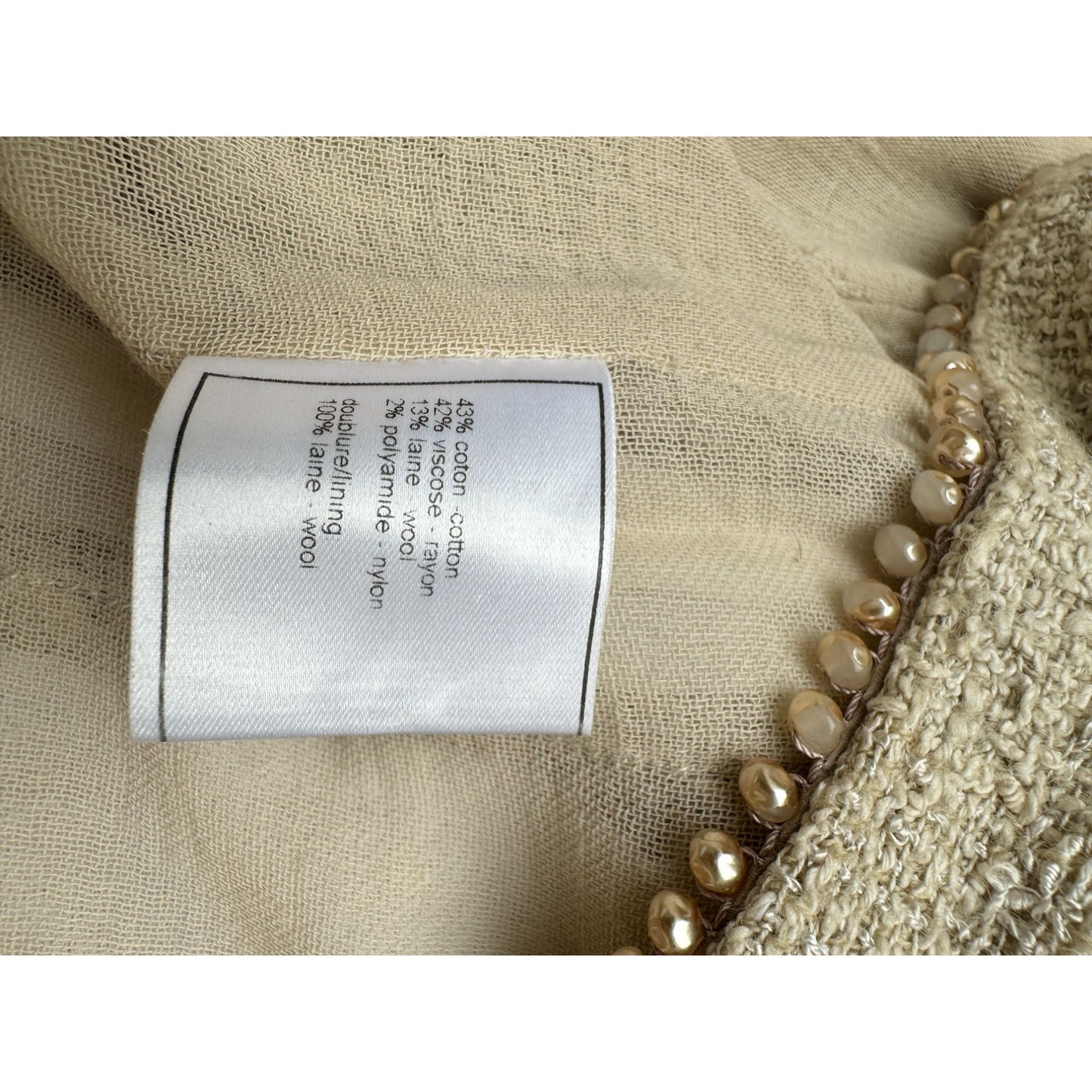Spring 1999 Beige Tweed Jacket