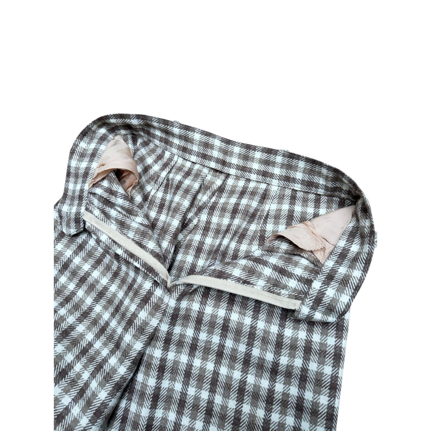 Checkered Wool Pants