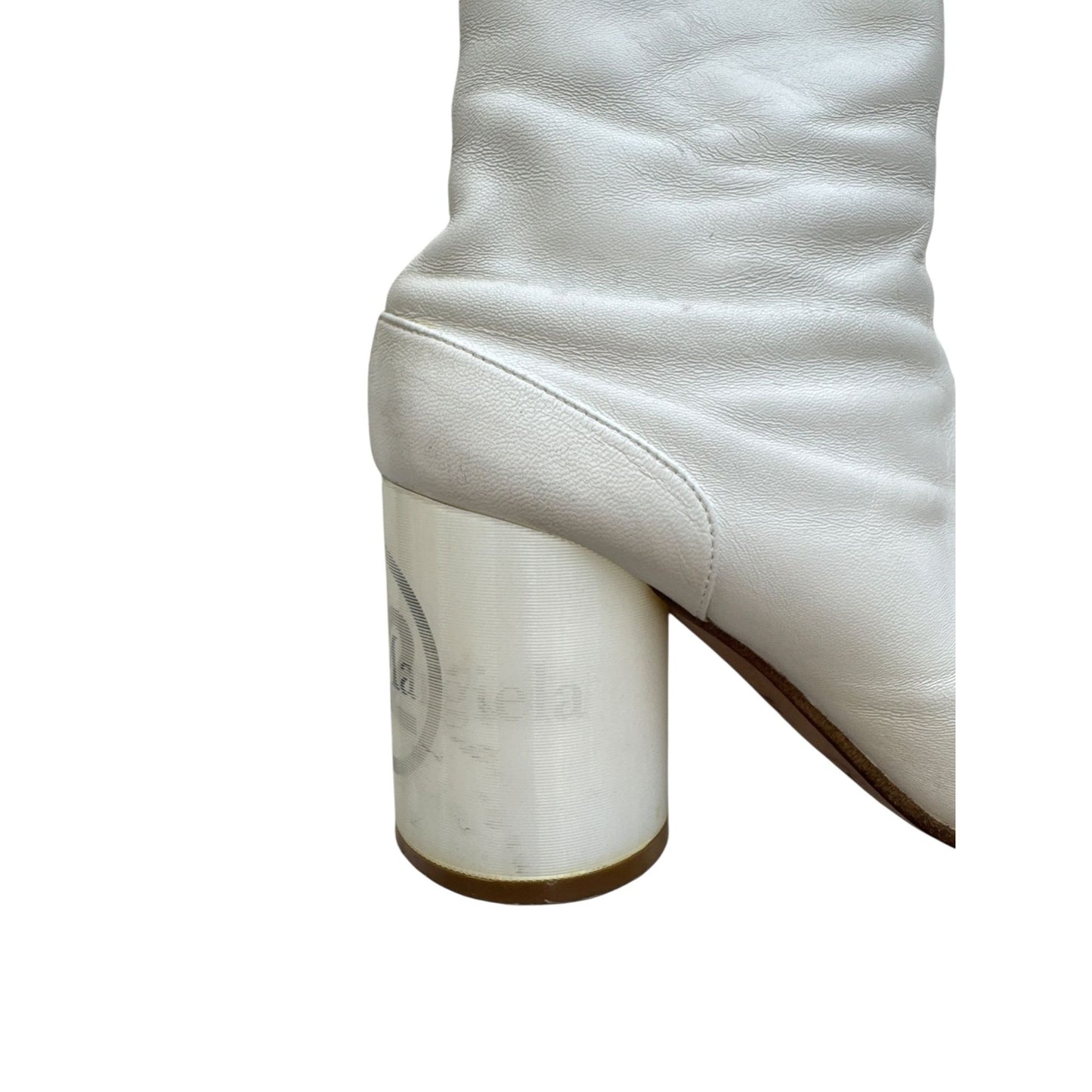 White Leather Tabi Boots