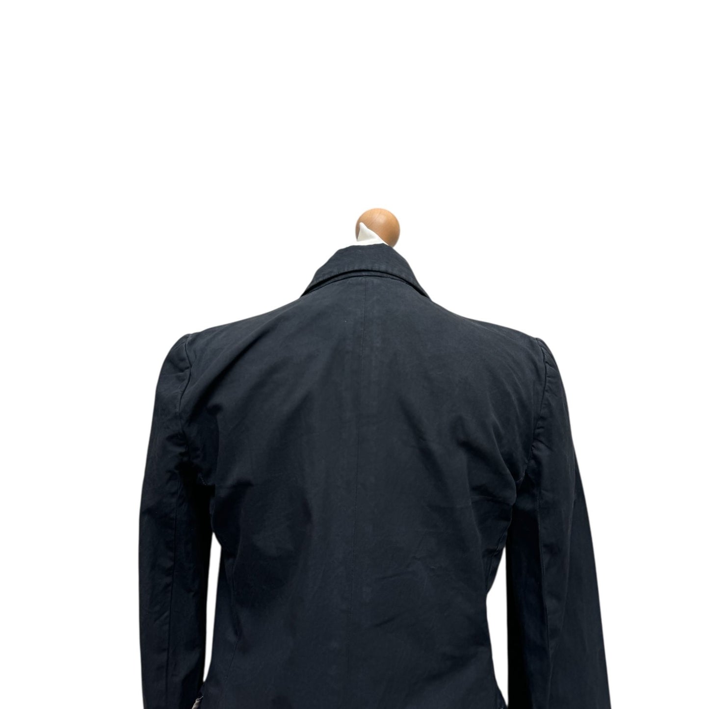 Dyed Black Cotton Blazer Jacket