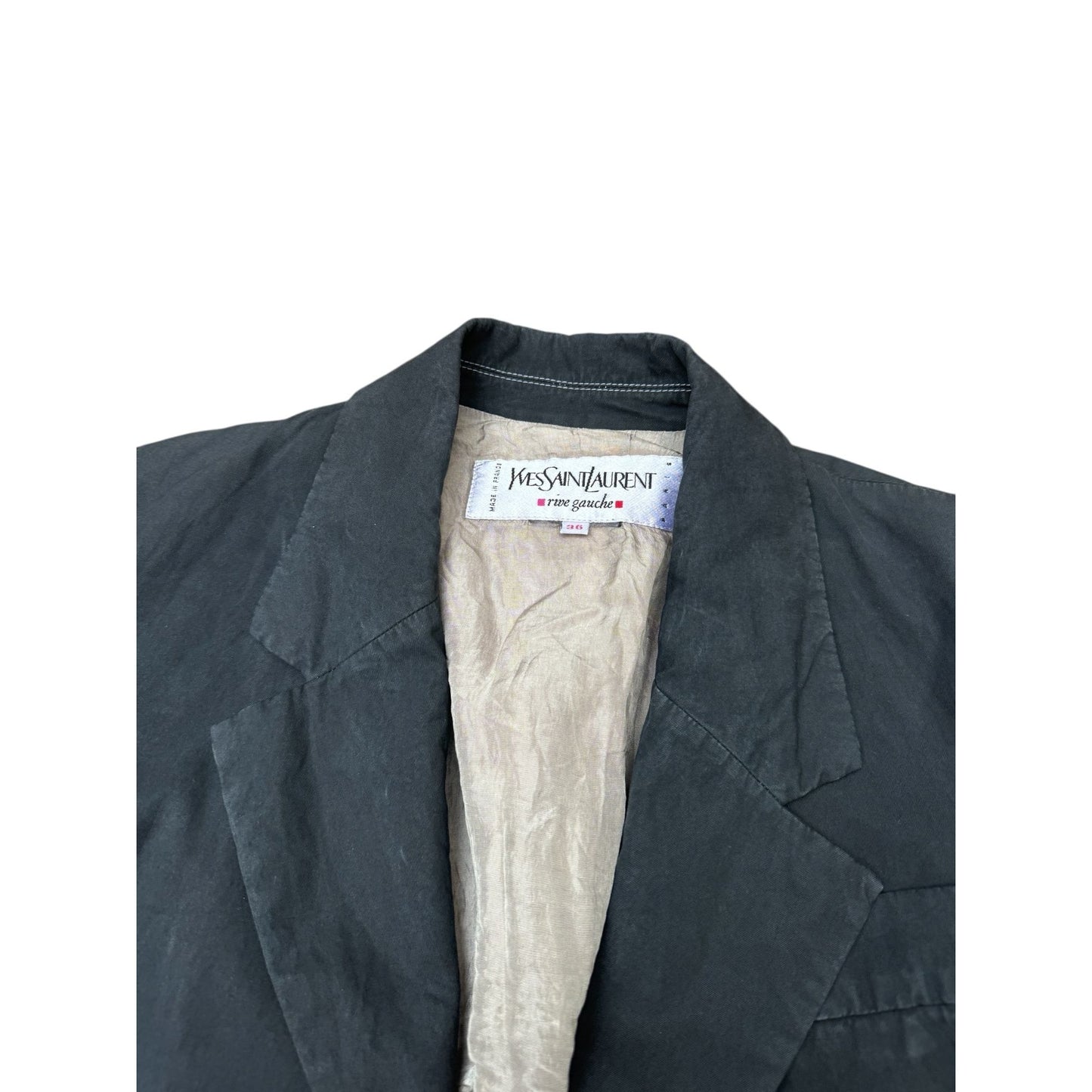 Dyed Black Cotton Blazer Jacket