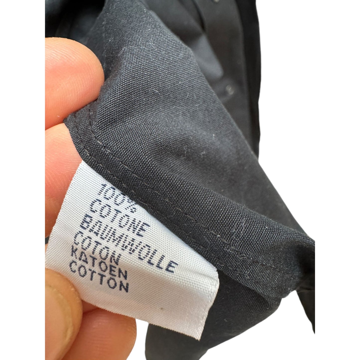 Vintage Black Cotton Shirt