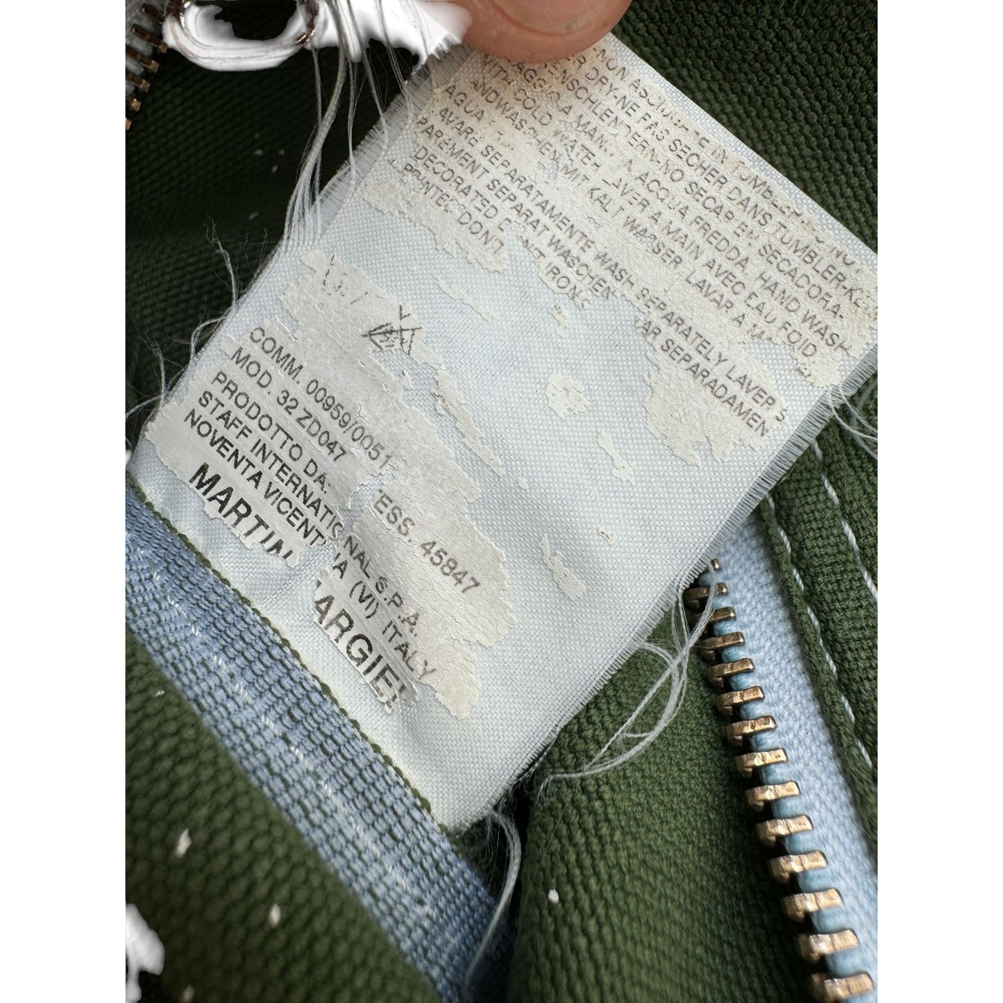 SS 2005 Military Kaki Denim Duffle Weekender Bag