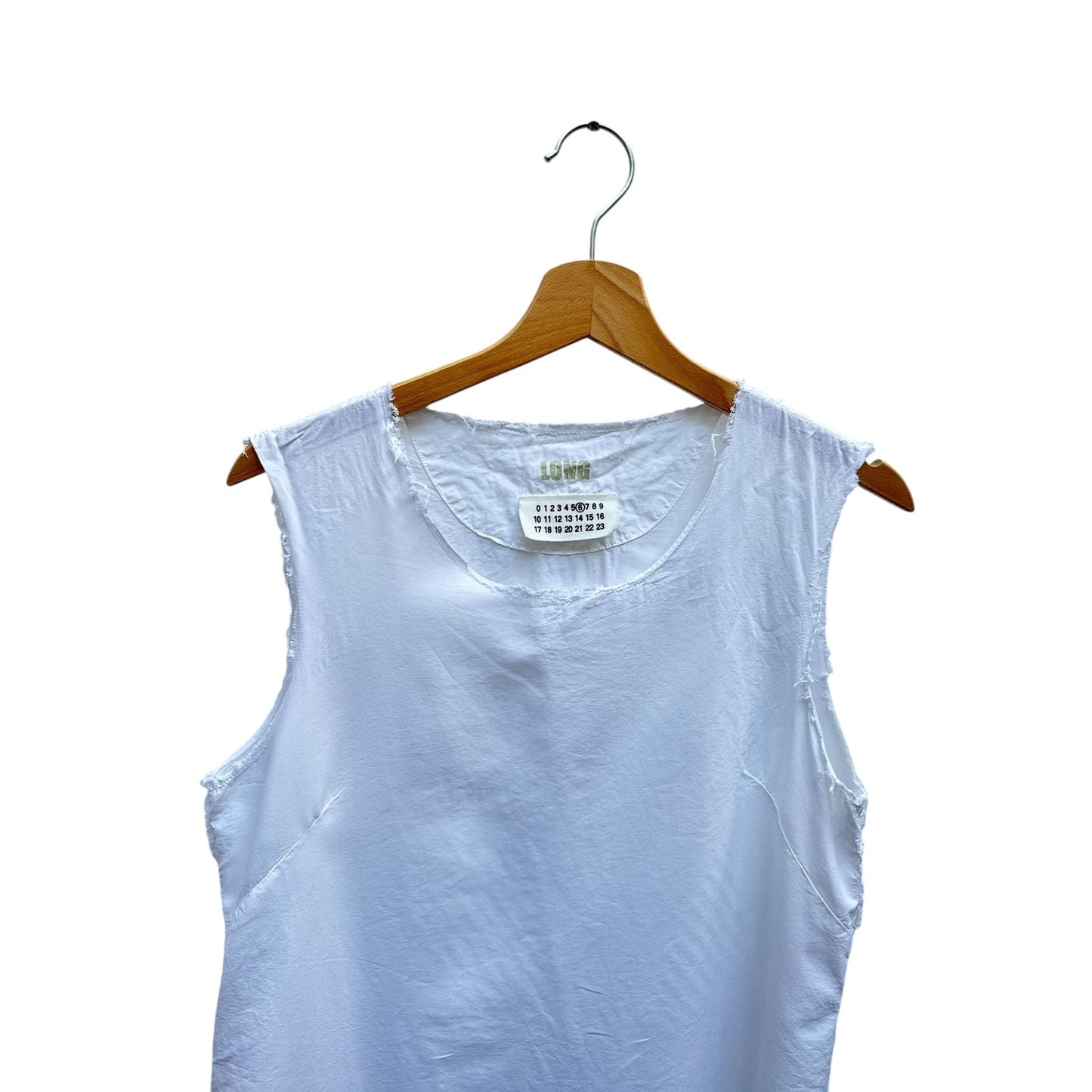 SS 2002 White Dress with Raw Edges
