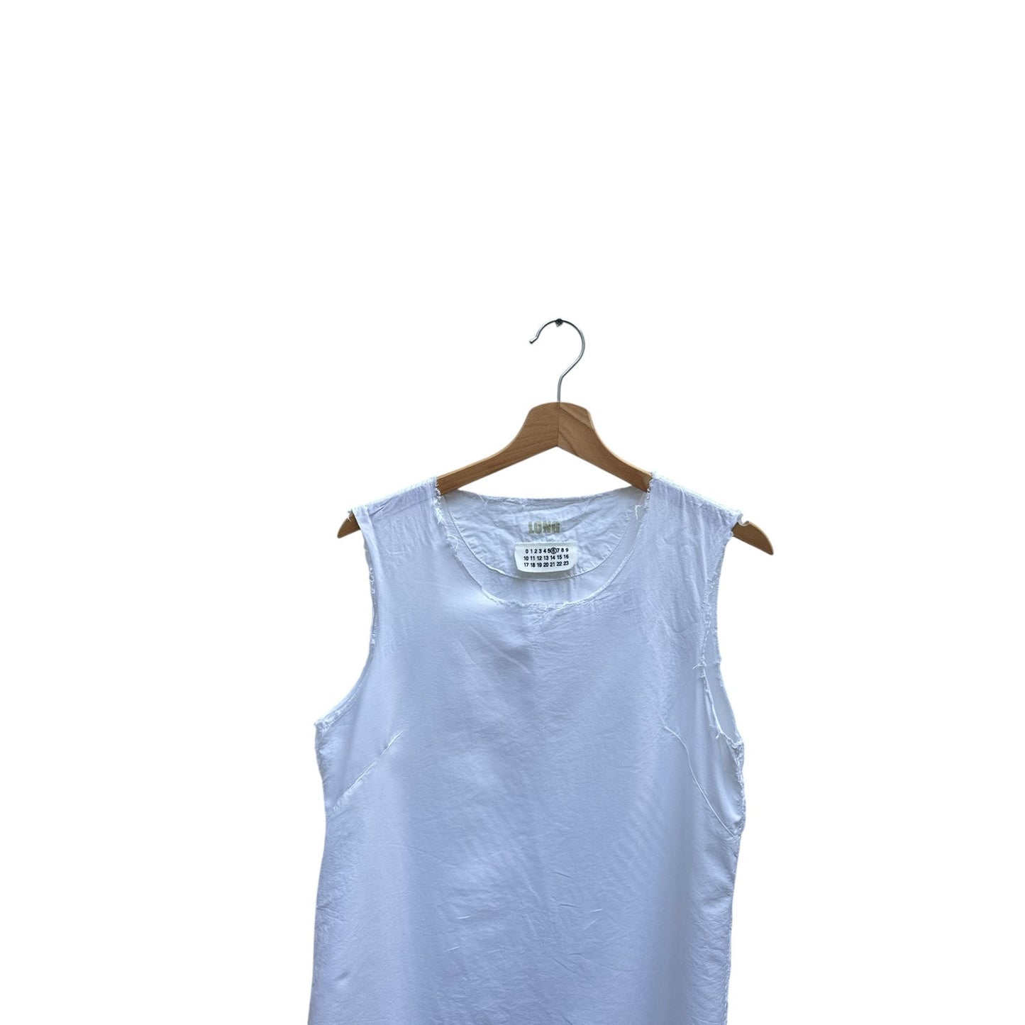 SS 2002 White Dress with Raw Edges