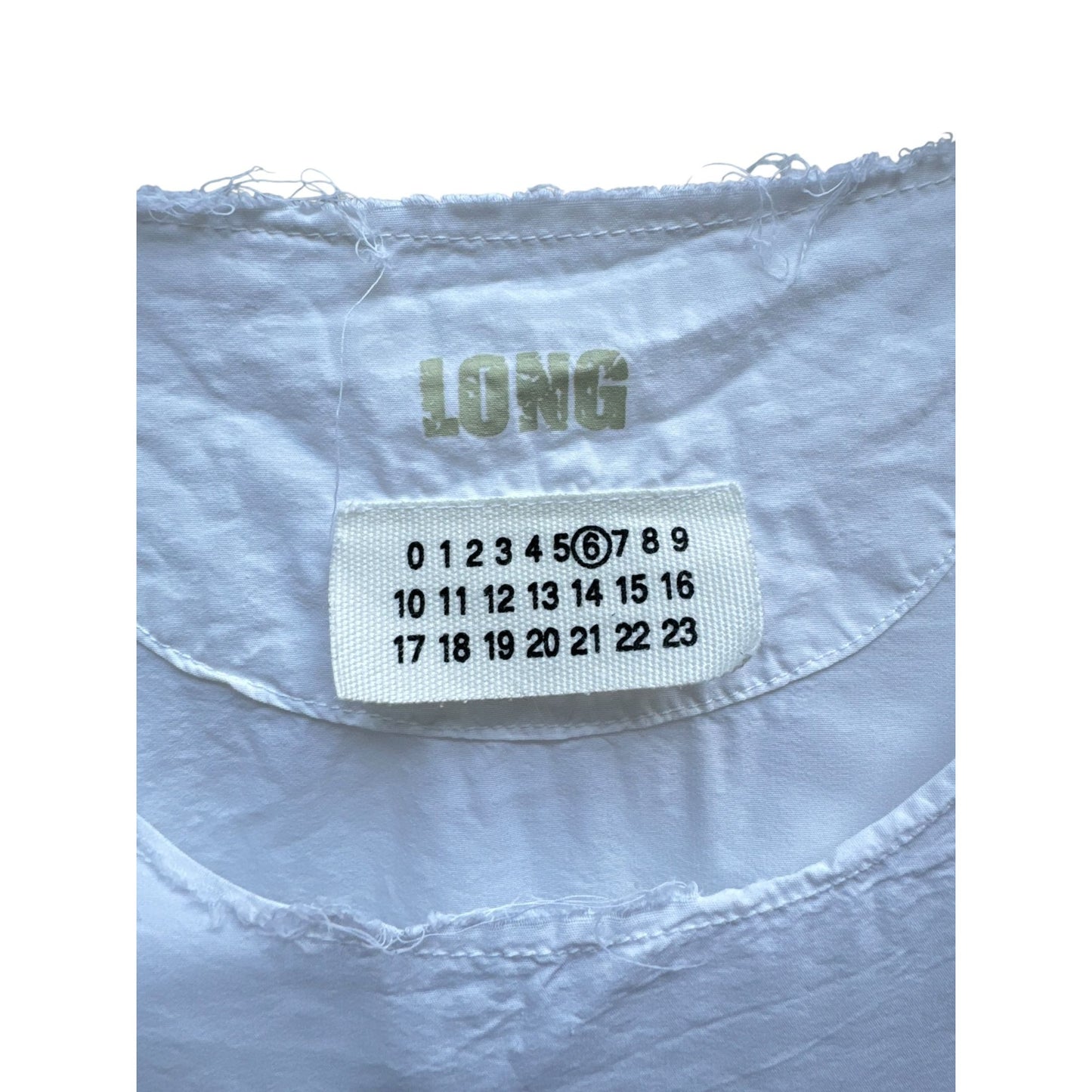 SS 2002 White Dress with Raw Edges