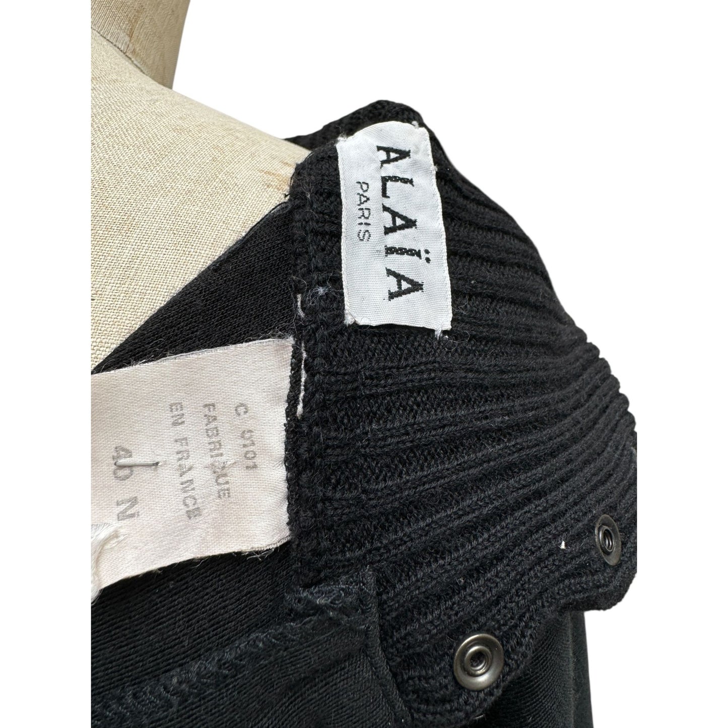 Vintage Black Wool Dress