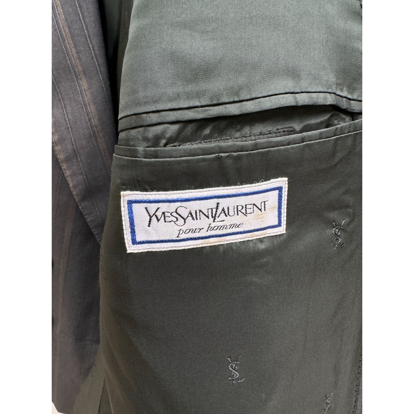 Grey Wool Striped Blazer Jacket