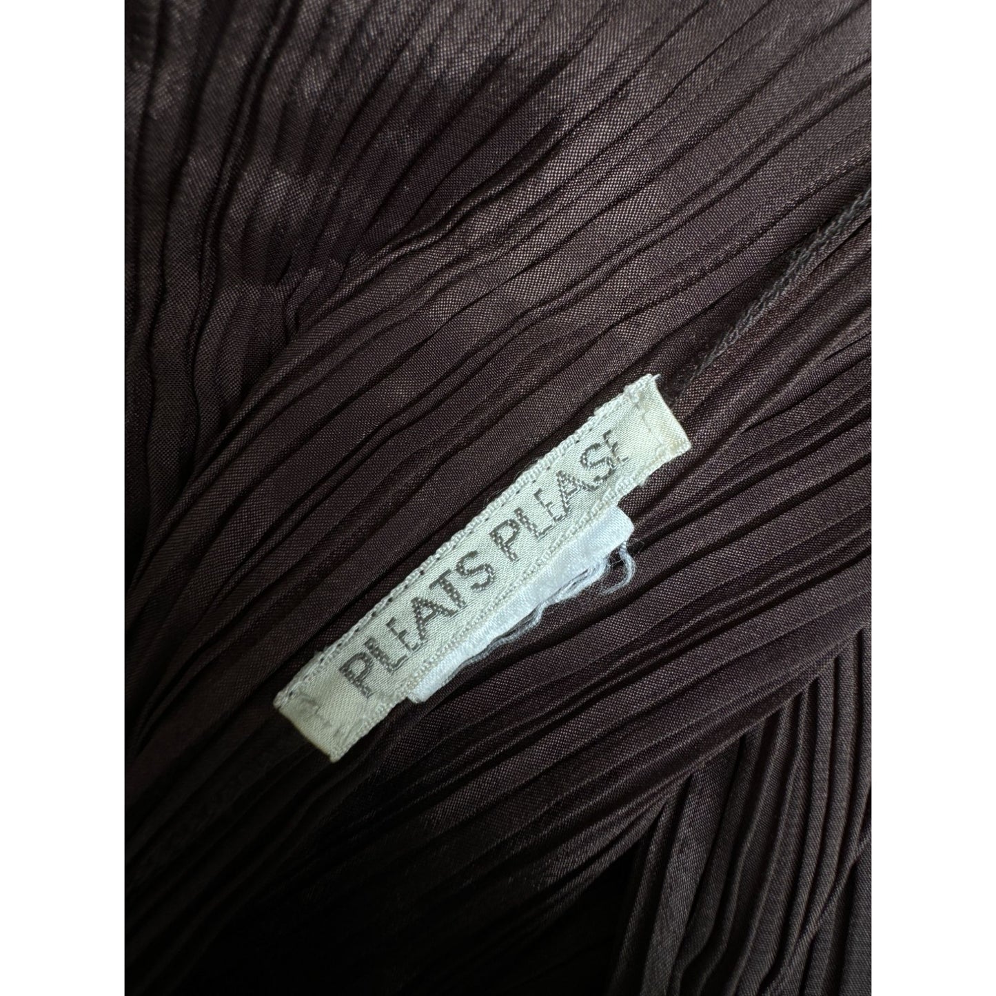 Pleats Please Sculptural Cape in Chocolate Brown
