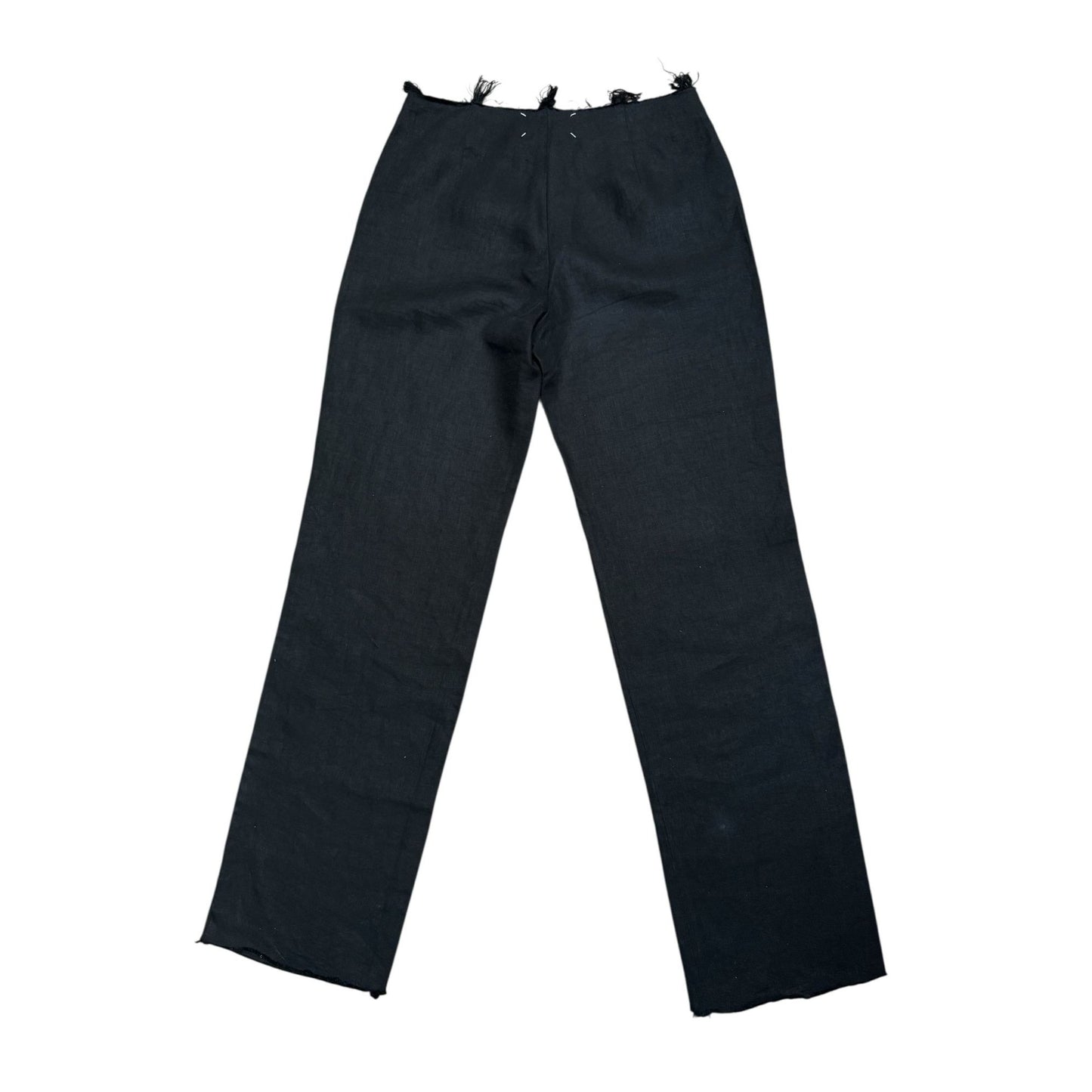 Spring/Summer 2000 Black Linen Fringed Trousers